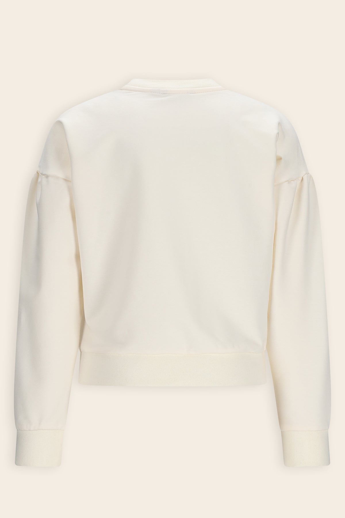 NoNo Kamis Geborduurde Sweater Ivoor