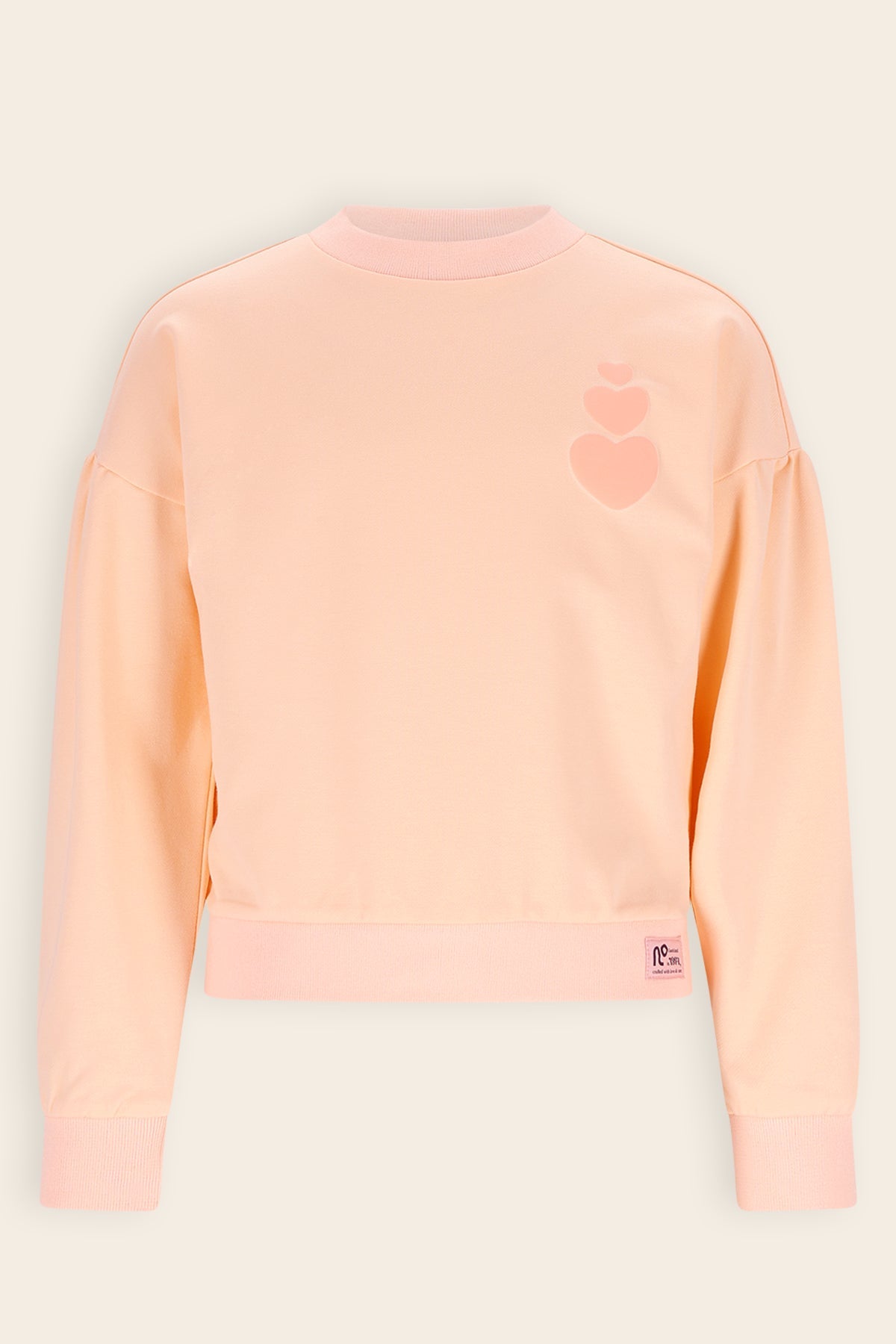 NoNo Kamis Sweater met Puffprint Oranje