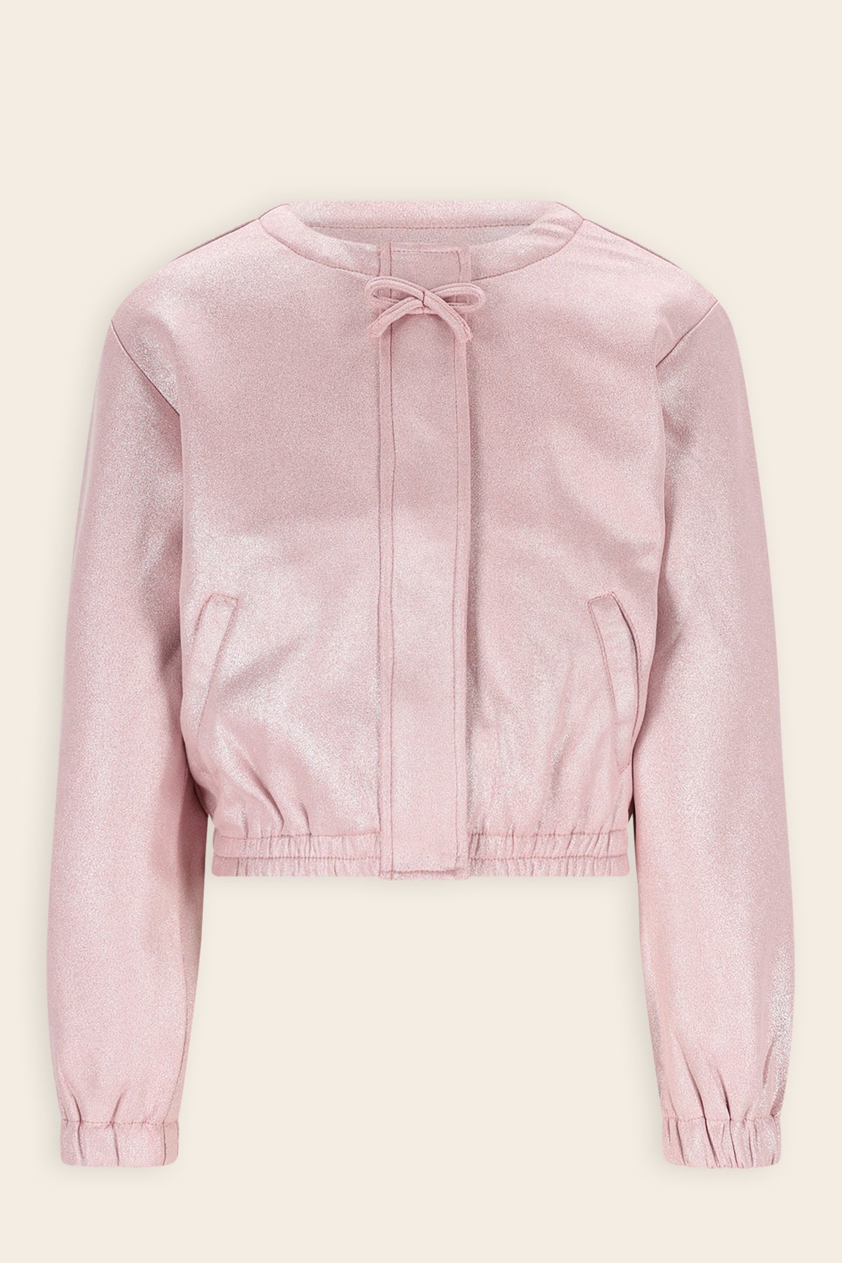 NoNo Door Metallic Suede Jasje Roze