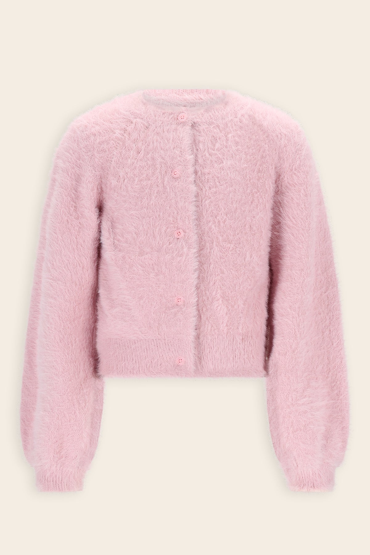 NoNo Asmee Zacht Gebreid Vest Roze