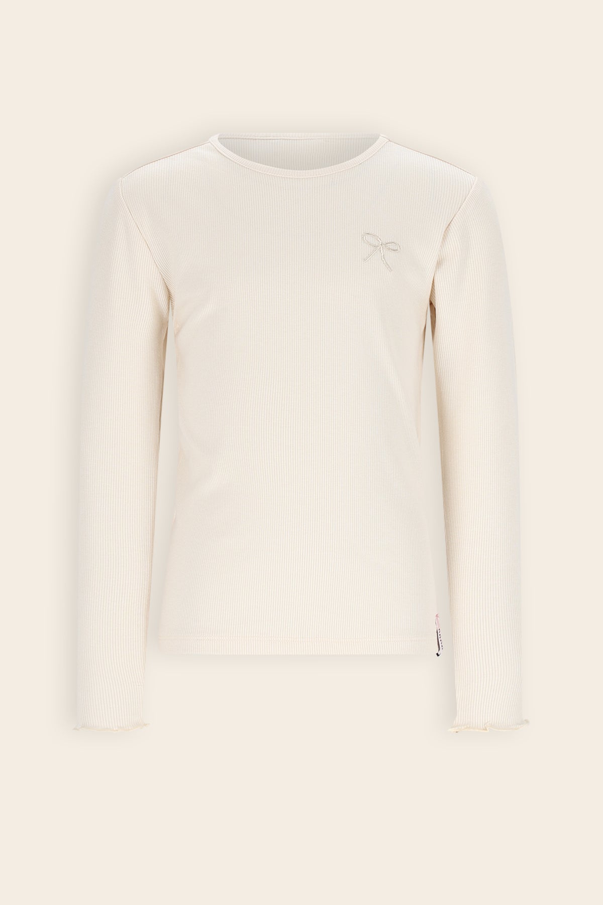 NoNo Kyoto Basic Rib Tshirt Ivoor