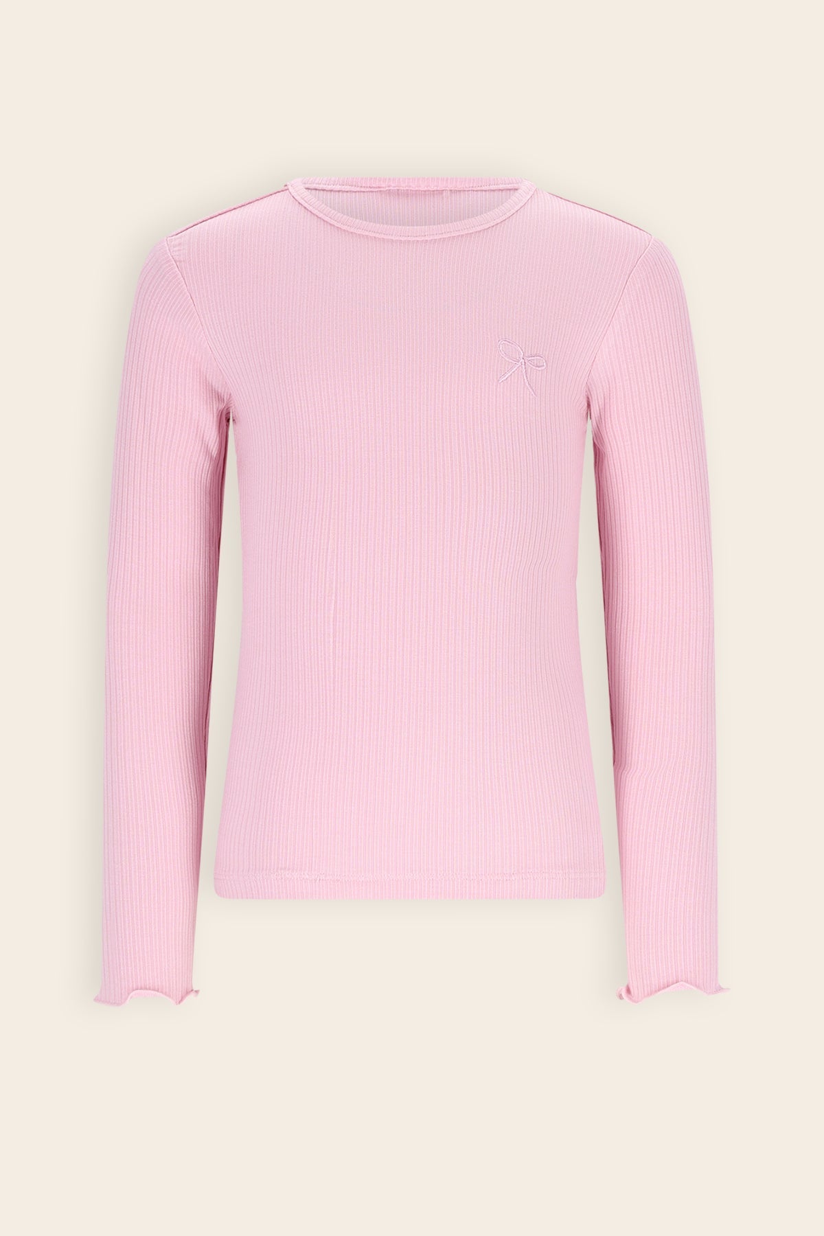 NoNo Kyoto Basic Rib Tshirt Roze