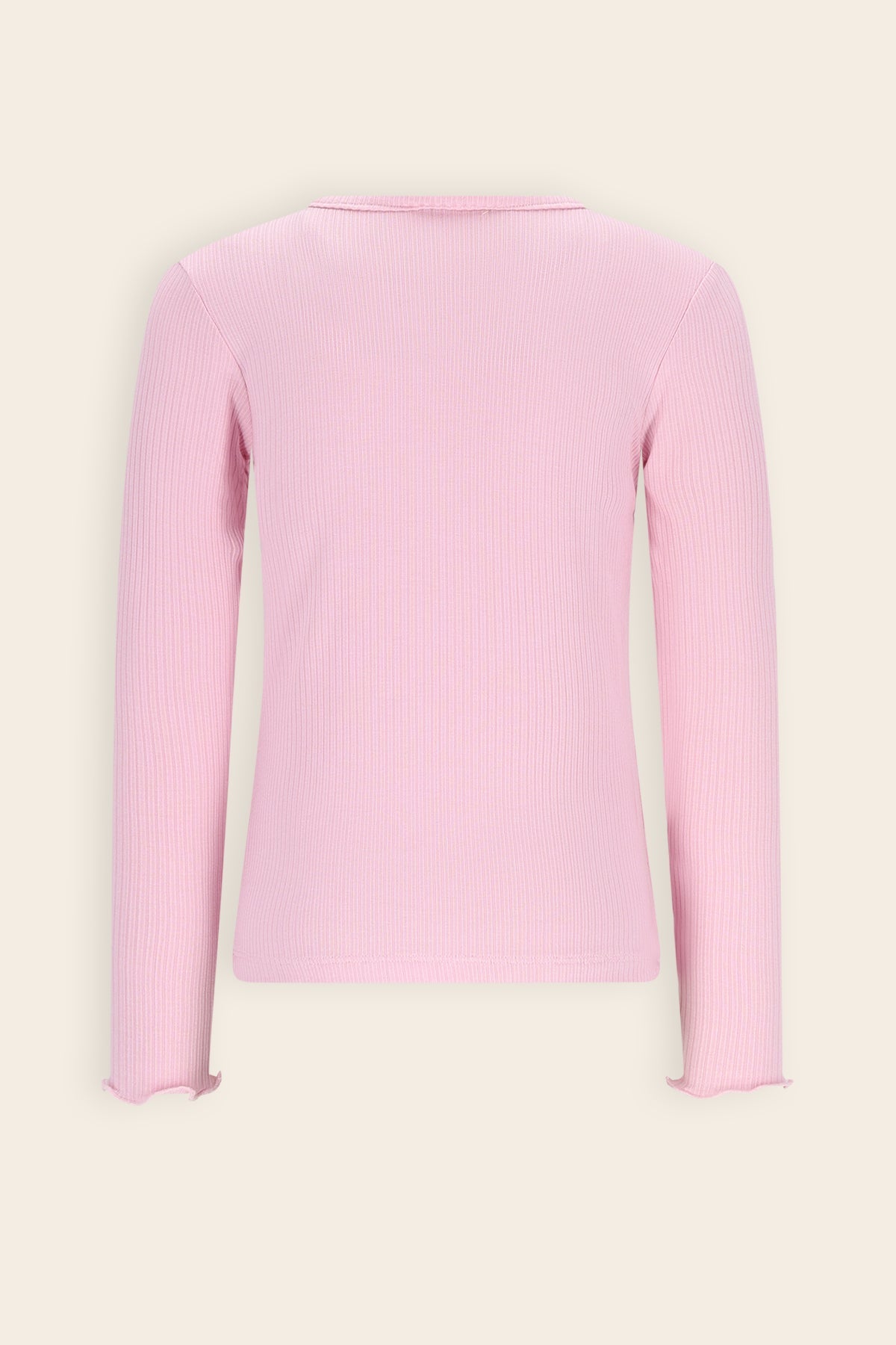 NoNo Kyoto Basic Rib Tshirt Roze