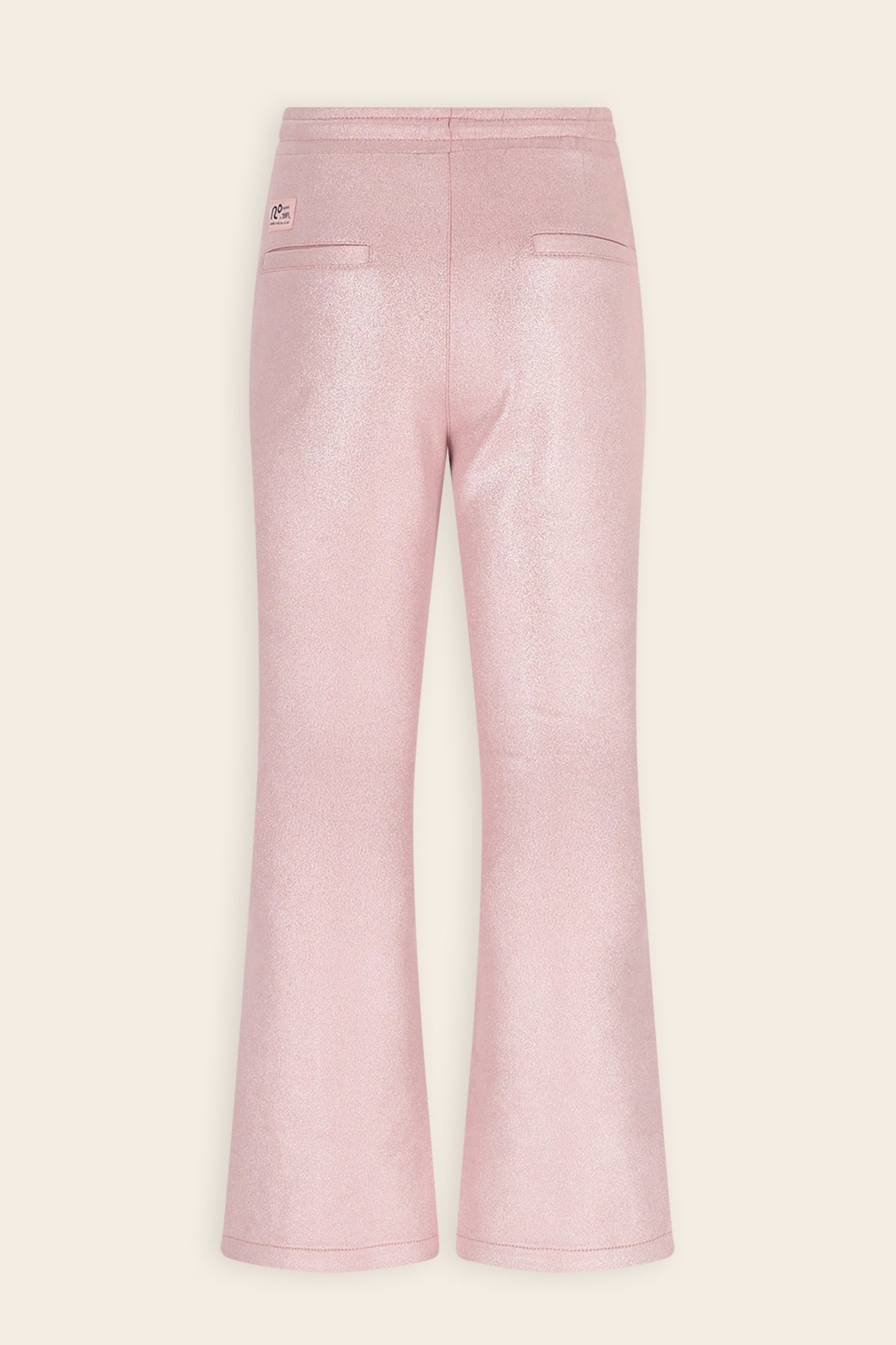 NoNo Soy Glans Suede Flared Broek Roze