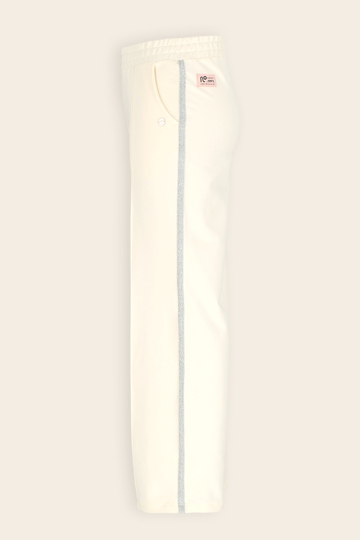 NoNo Sayla Sweat Wijde Broek Ivoor