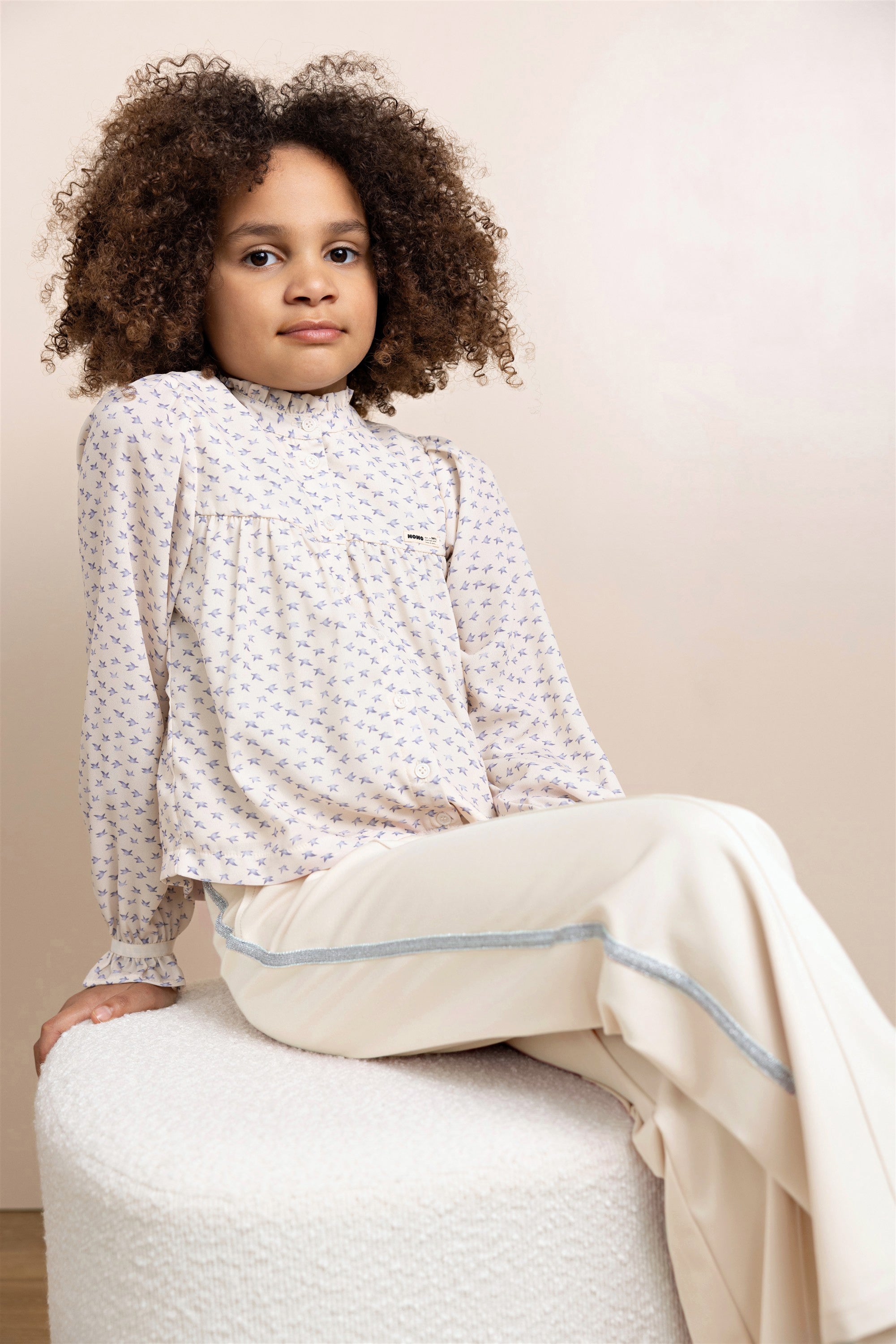 Nono Sayla Sweat Wijde Broek Ivoor