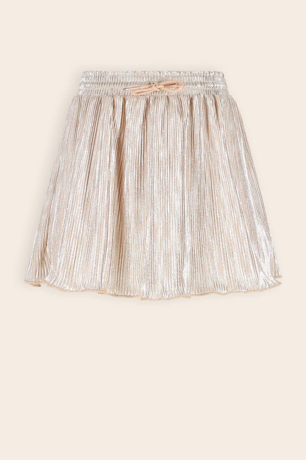 NoNo Nele Metallic Plissee Rok Ivoor