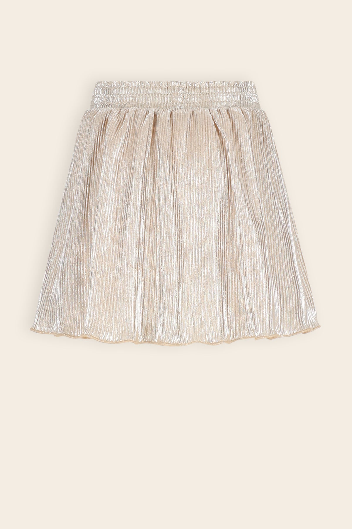 Nono Nele Metallic Plissee Rok Ivoor