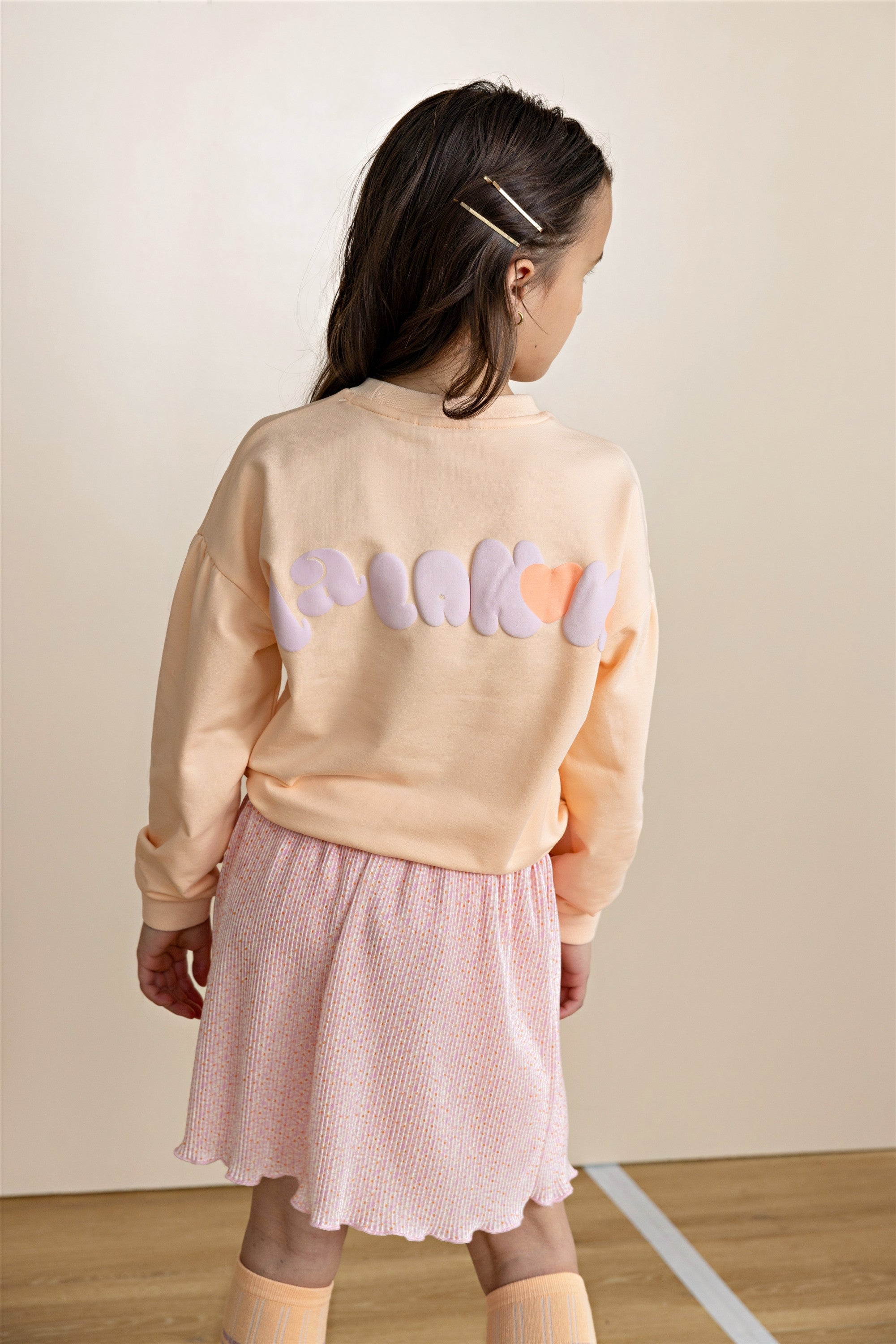 NoNo Nele Geprinte Plissee Rok Roze