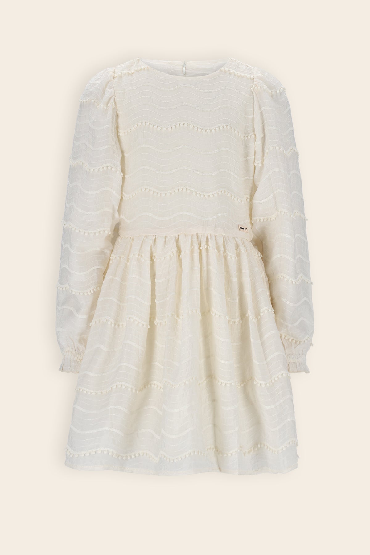 NoNo Milly PomPom jurk Ivoor