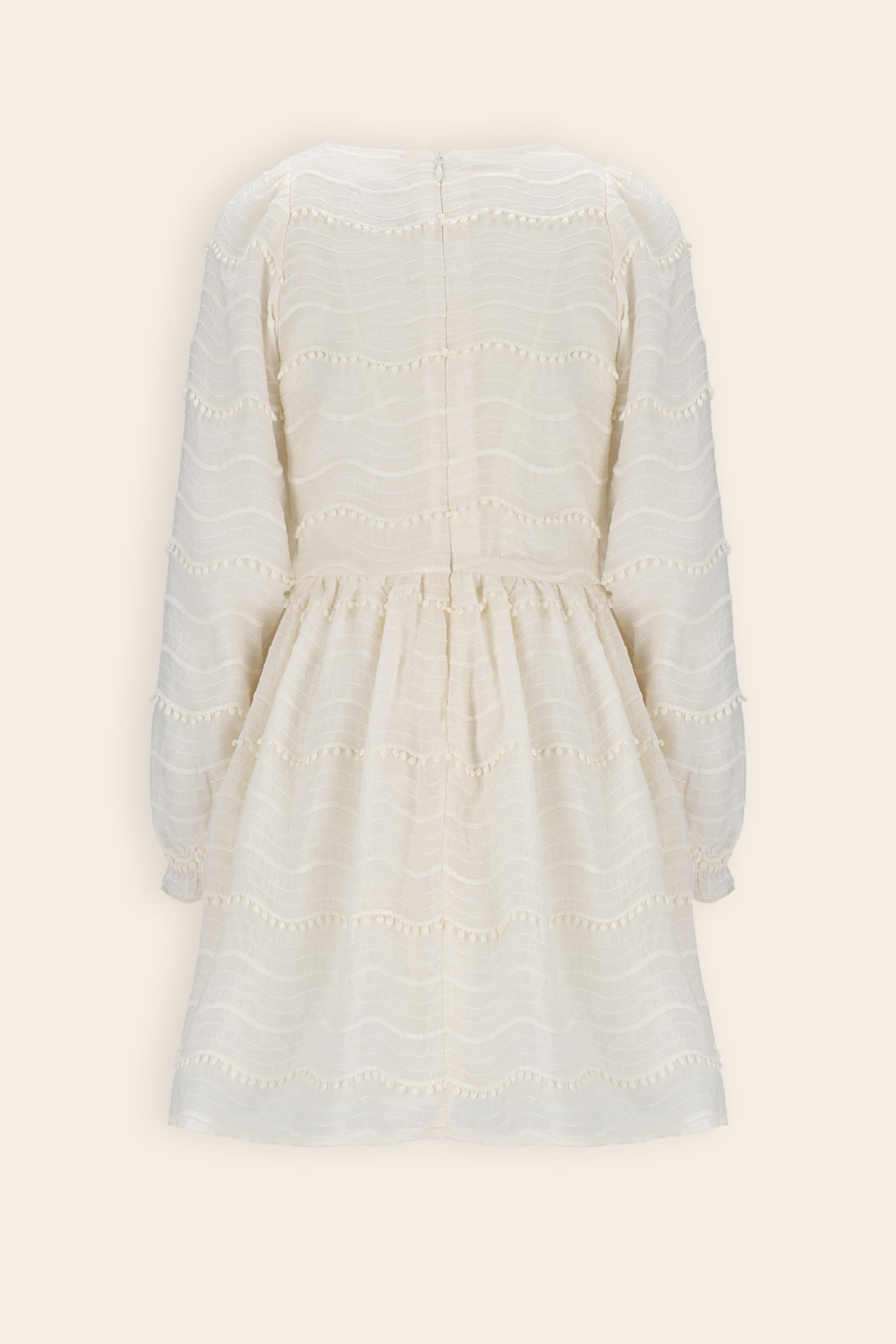 NoNo Milly PomPom jurk Ivoor