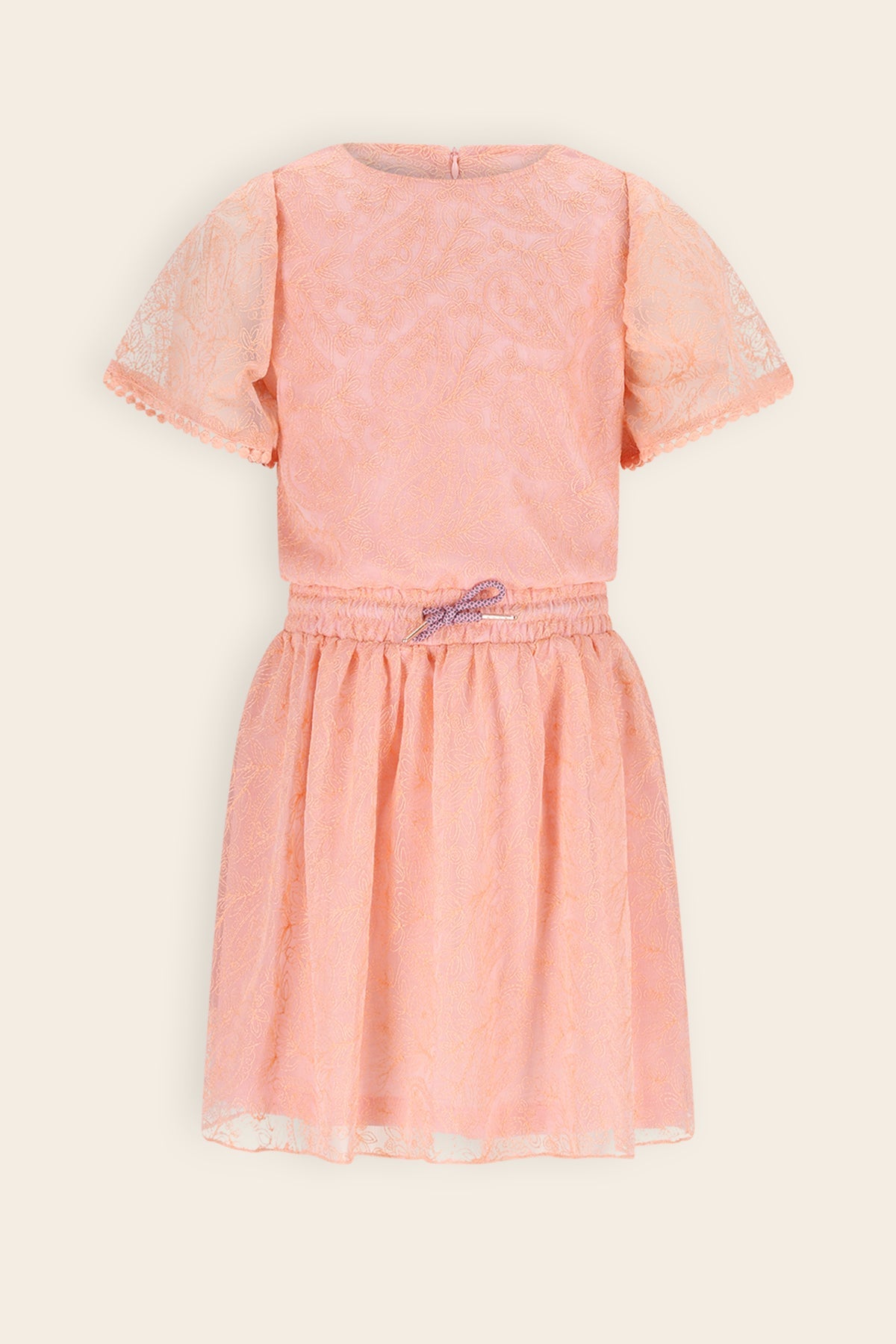 NoNo Mireal Geborduurde Tule Jurk Roze