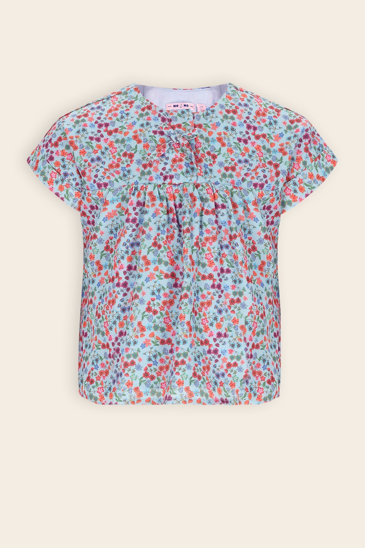 NoNo Tammy Geprinte Blouse Blauw