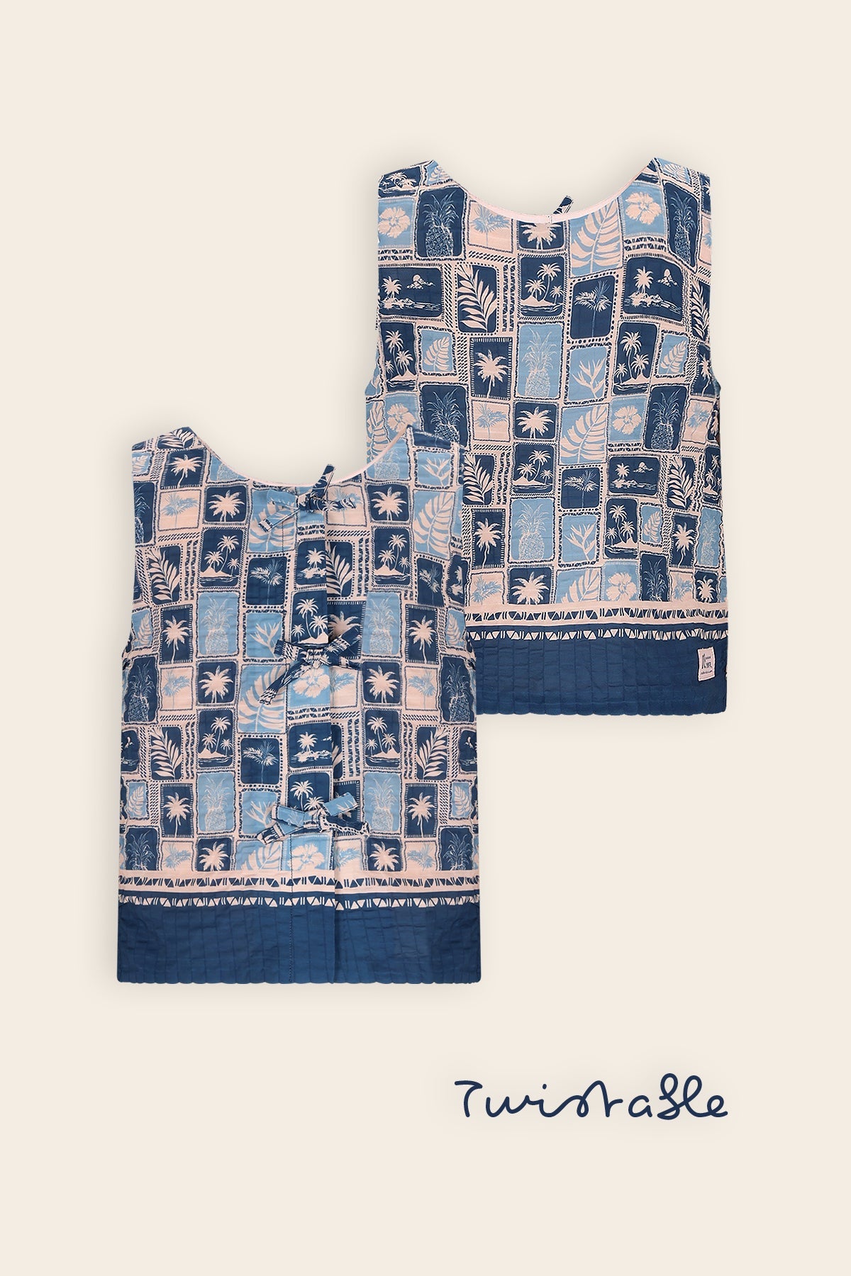 NoNo Tessy 2-zijdige Top Blauw