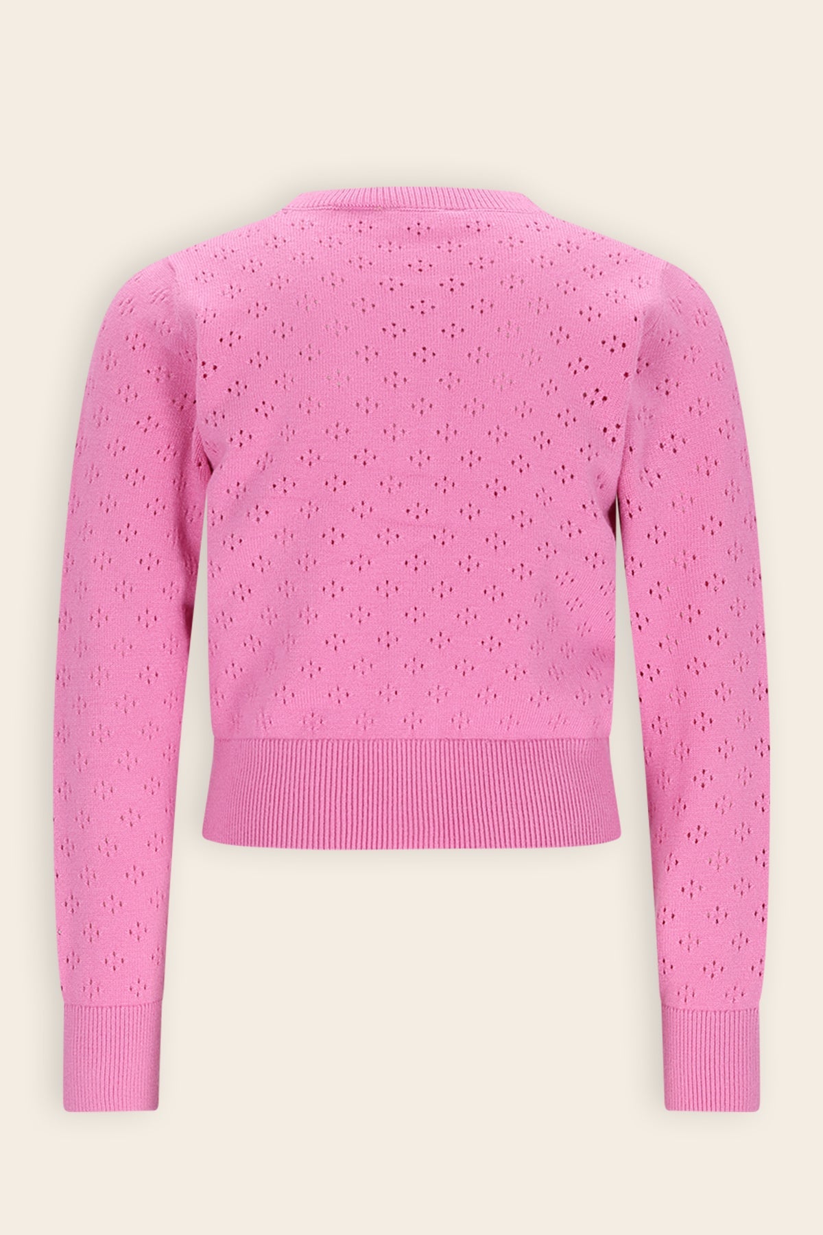 NoNo Alia Ajour Gebreid Vest Roze