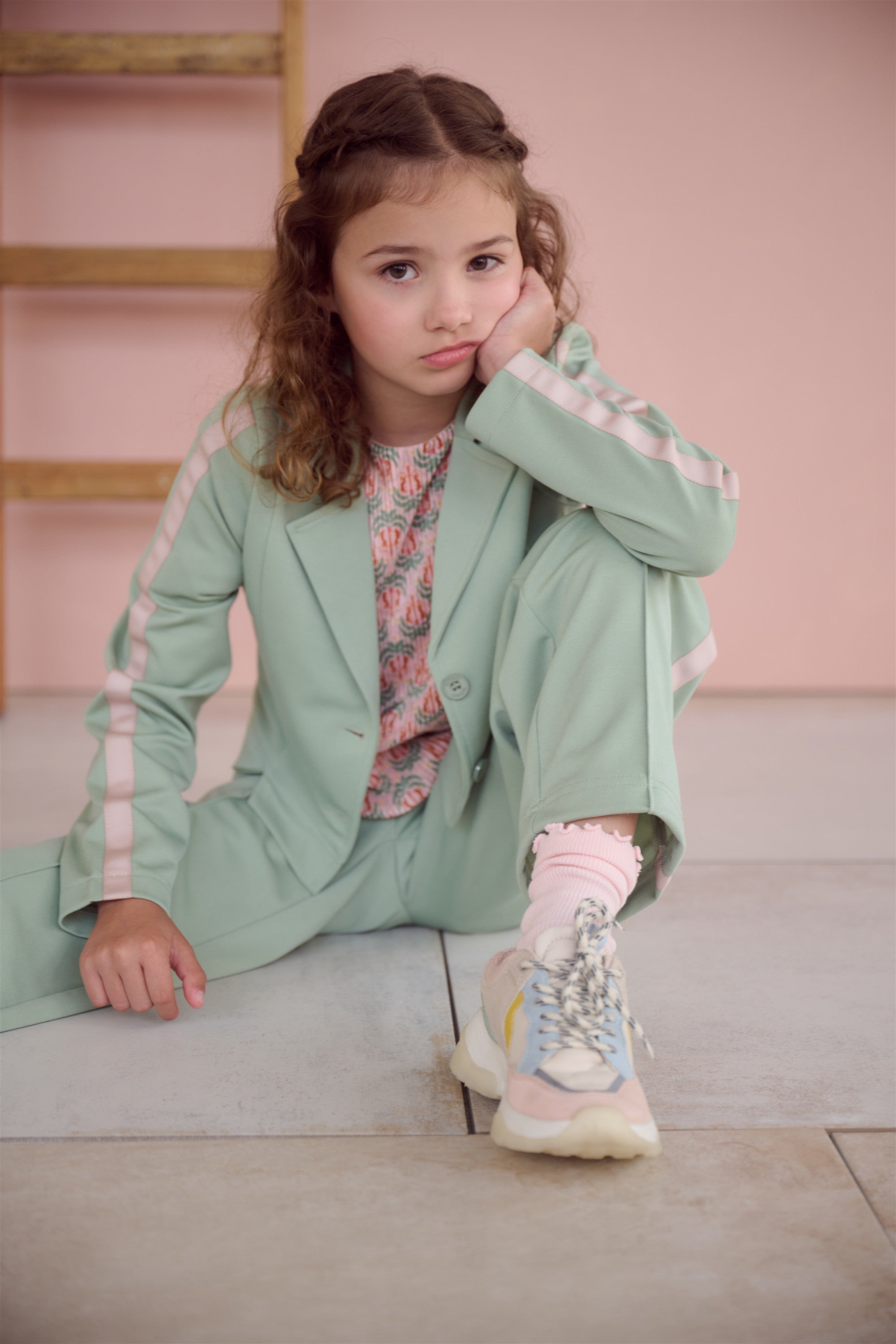 NoNo Doney Korte Interlock Blazer Groen