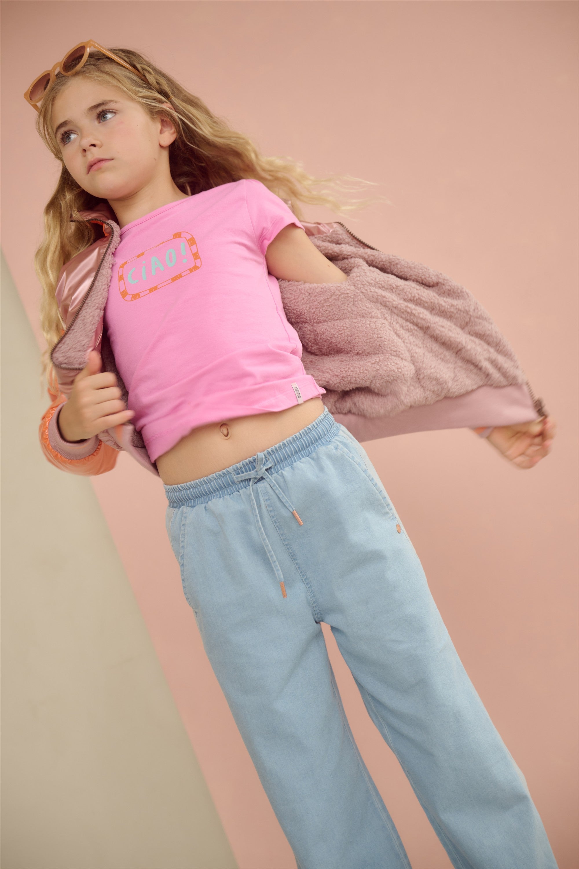 NoNo Kiss CIAO T-shirt Roze