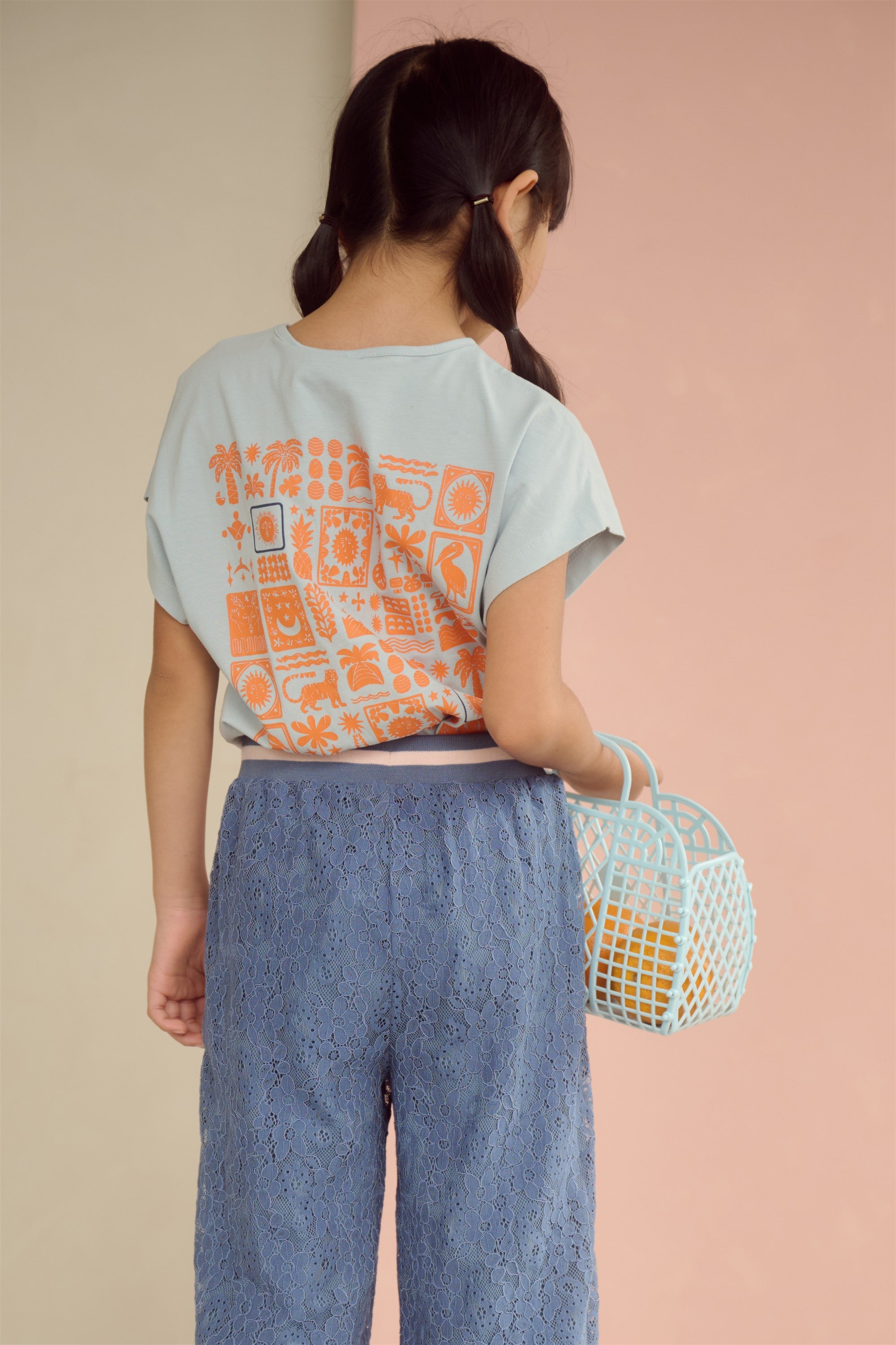 NoNo Kate Tshirt met Rugprint Blauw