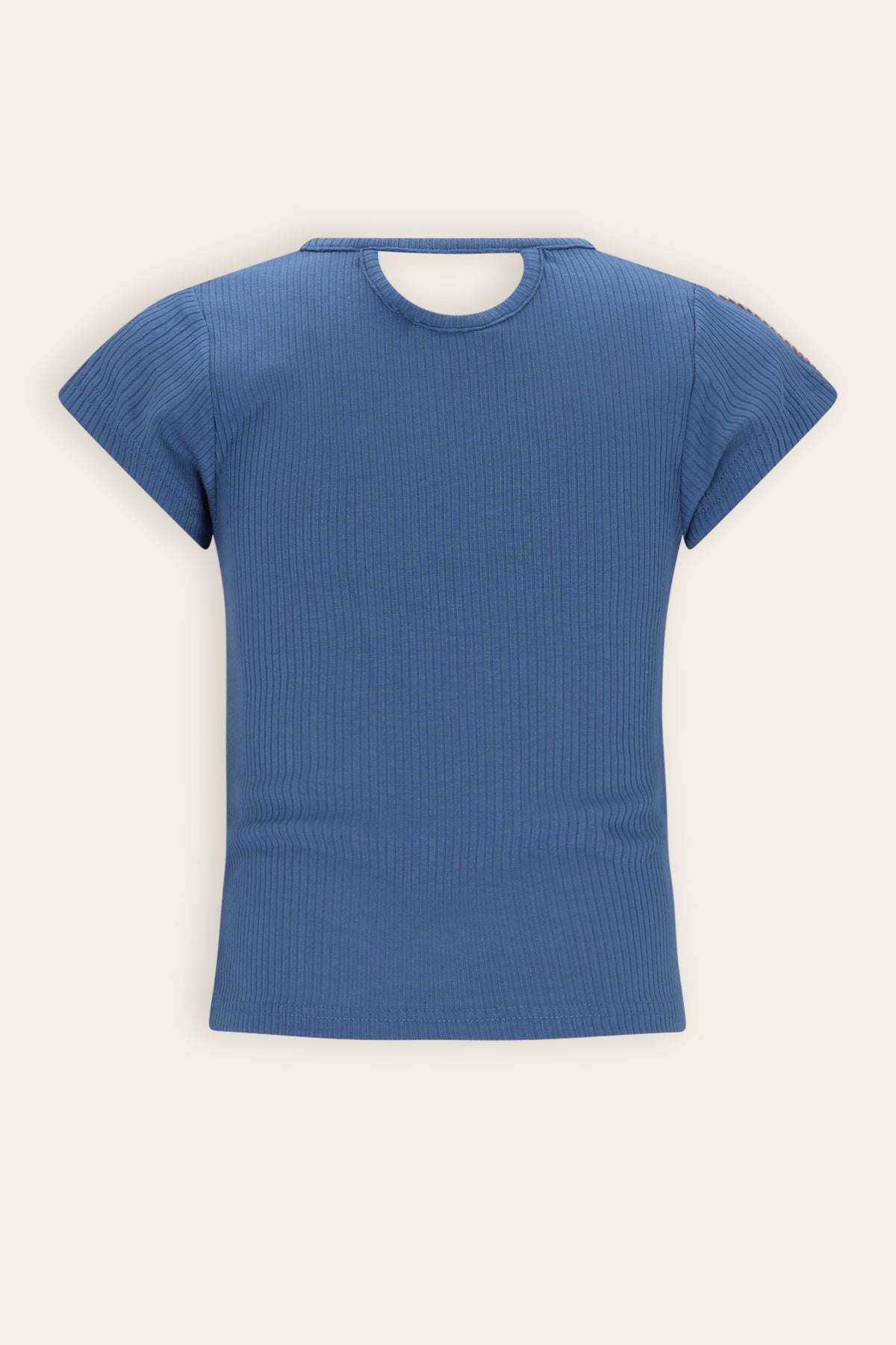 NoNo Kris RibJersey Top Blauw