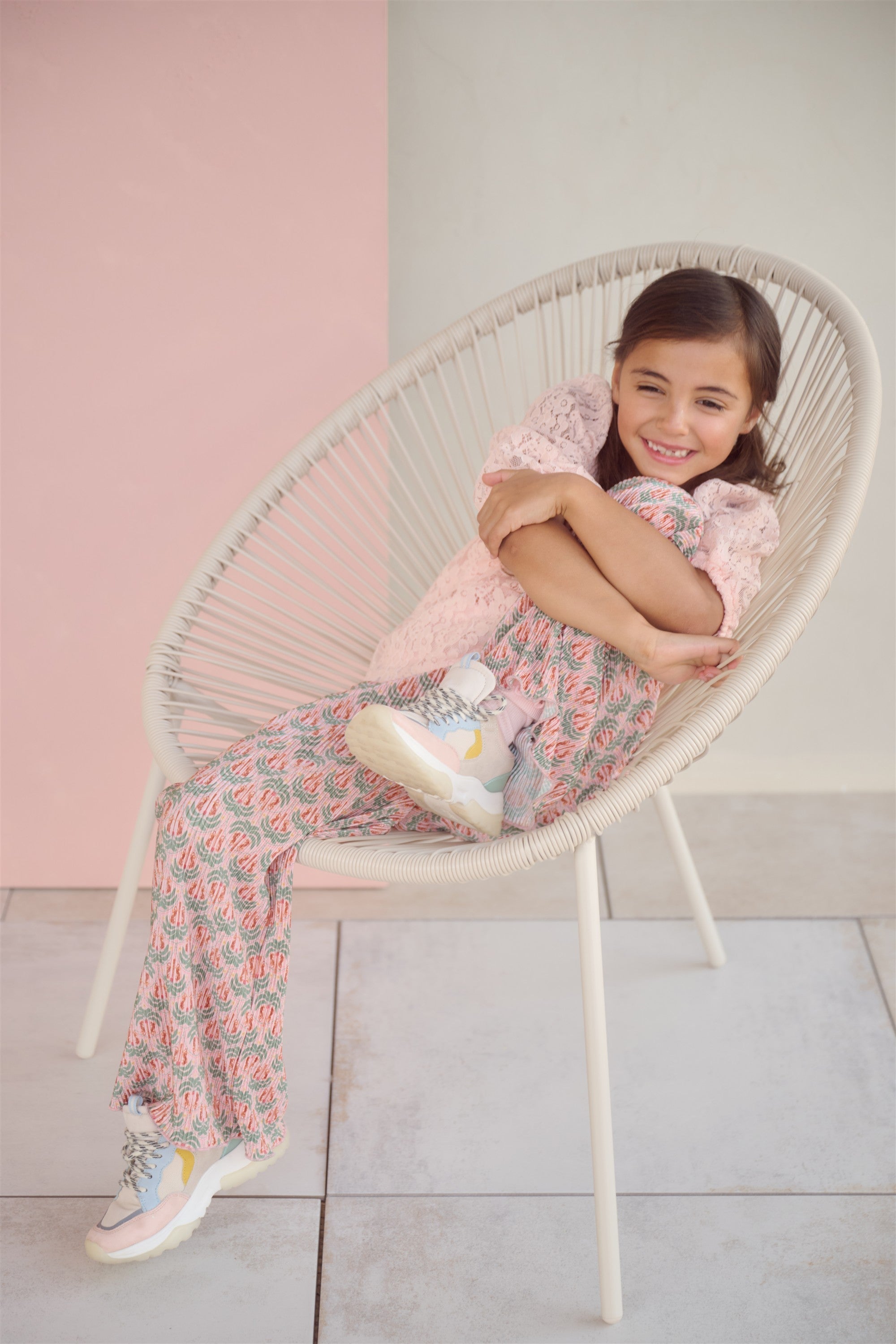 NoNo Sun Geprinte Plissee Broek Groen