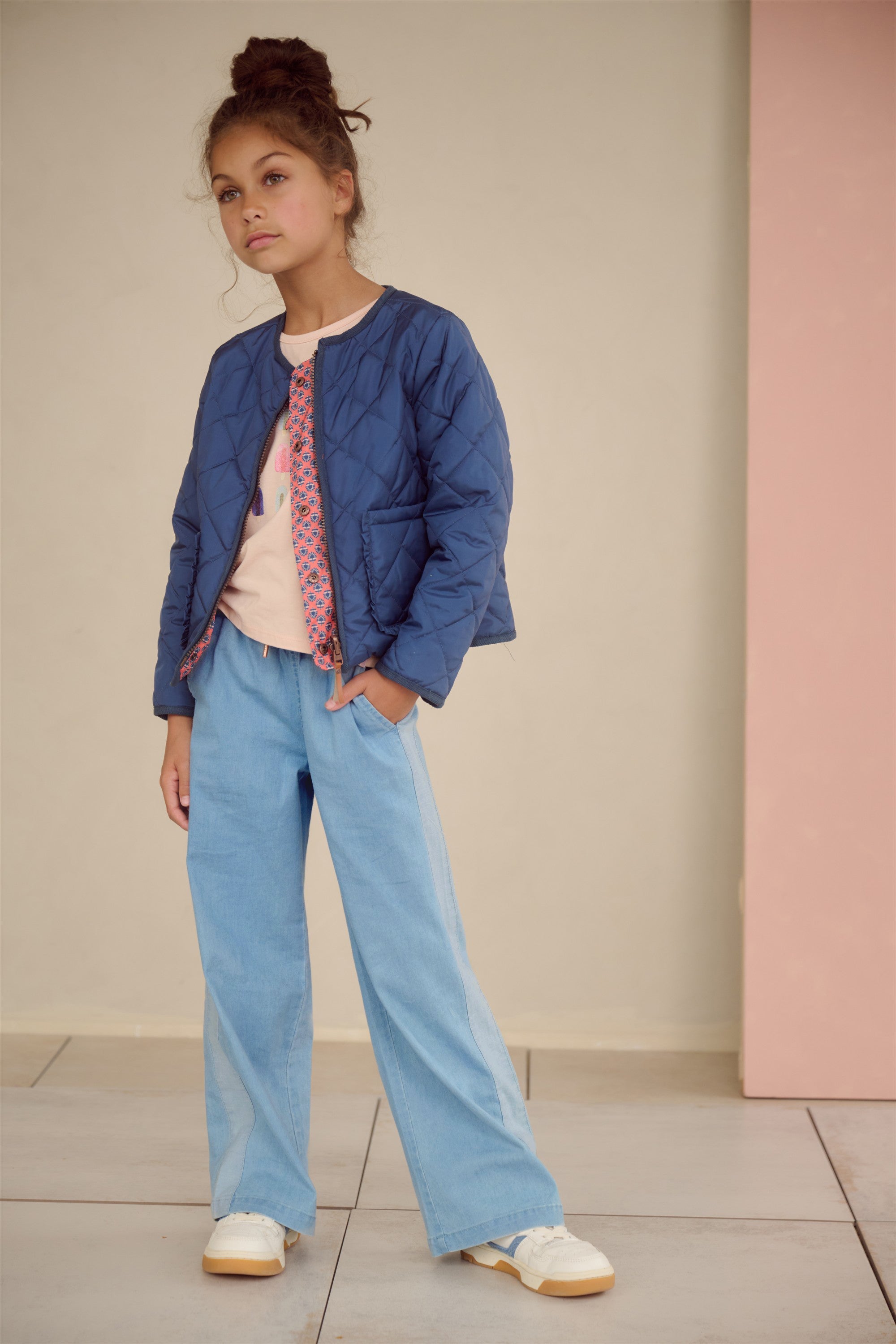 NoNo Sue Denim Wijde Broek Blauw