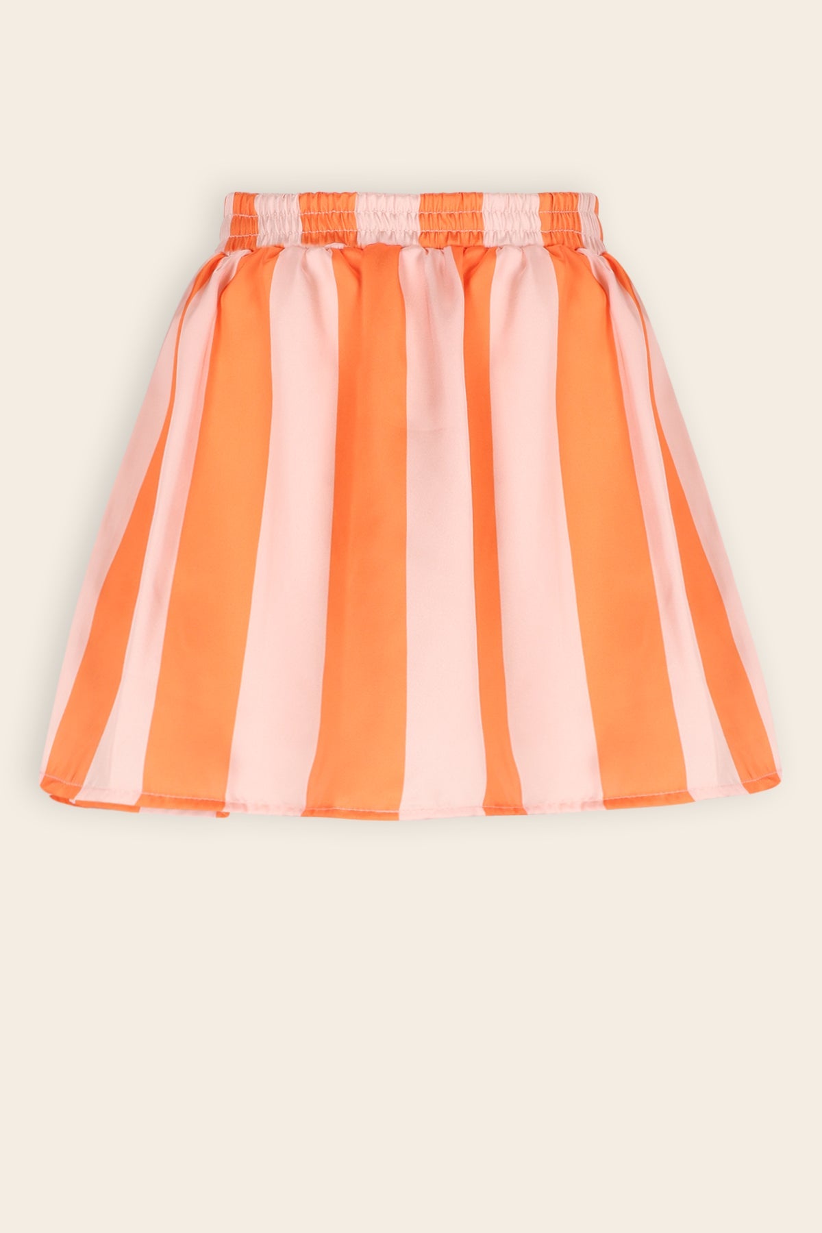 NoNo Ninu Satijnen Gestreepte Rok Oranje