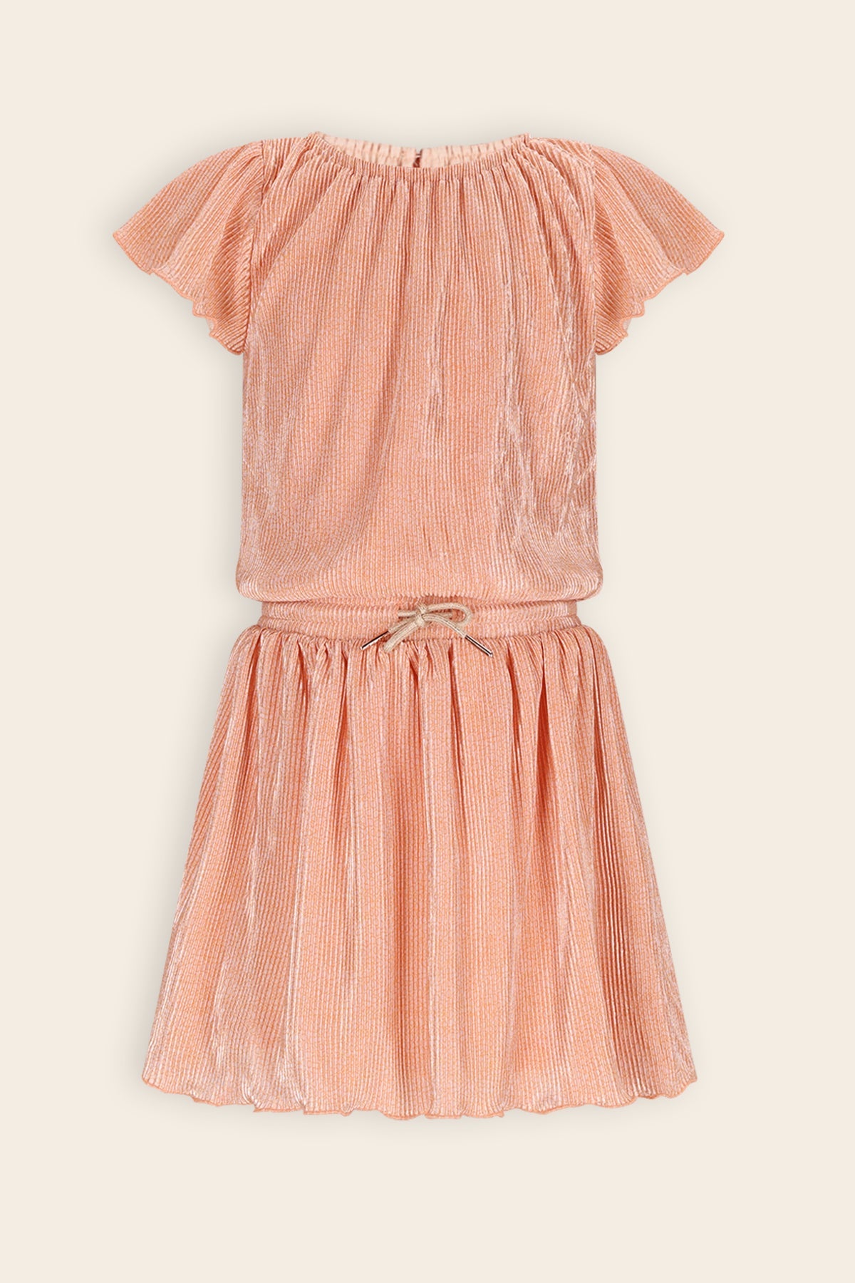 NoNo Mena Geprinte Plisse Jurk Zacht Roze