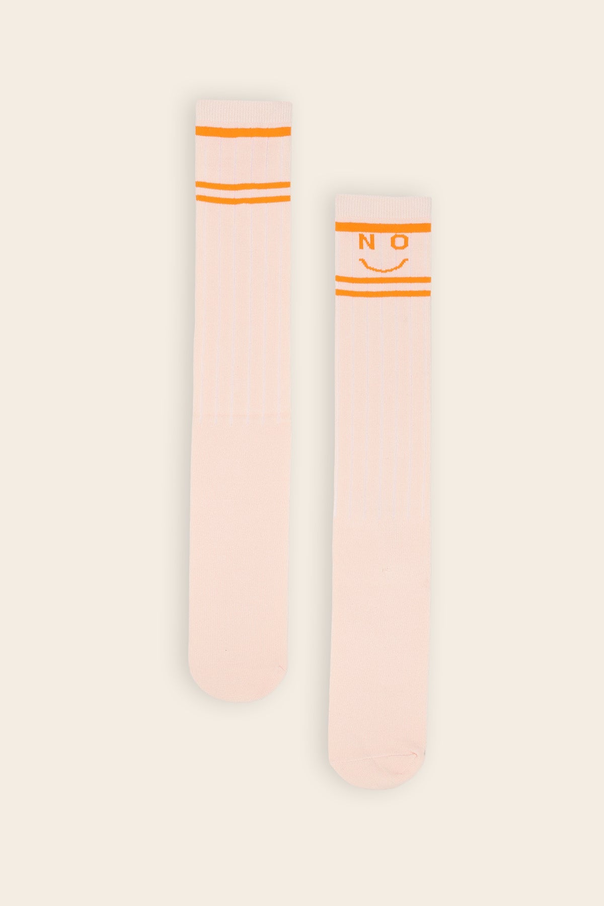 NoNo Knees Lange Smiley Sok Zacht Roze