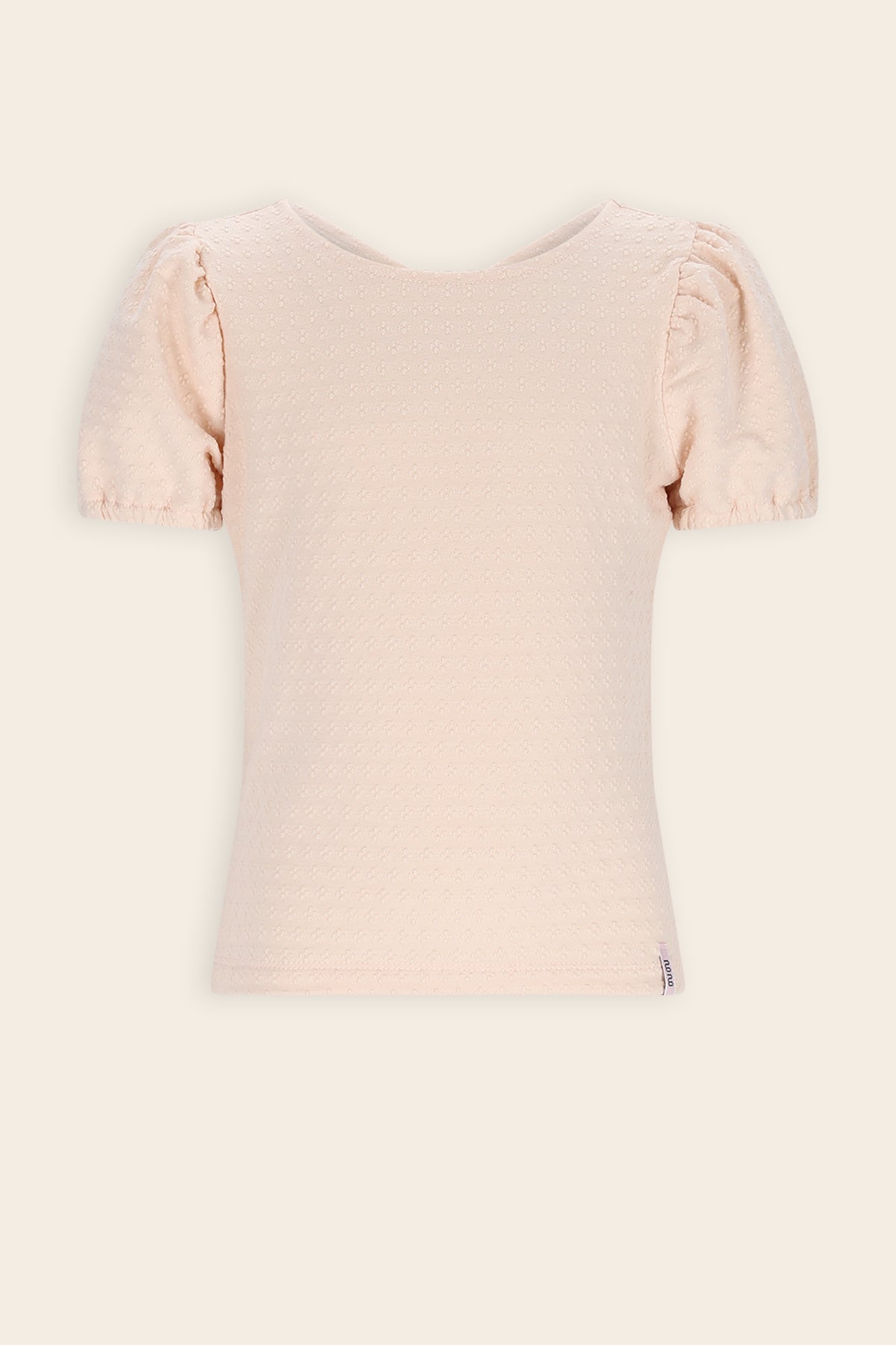 NoNo Kiamo Jersey Top met open Rug Licht Roze
