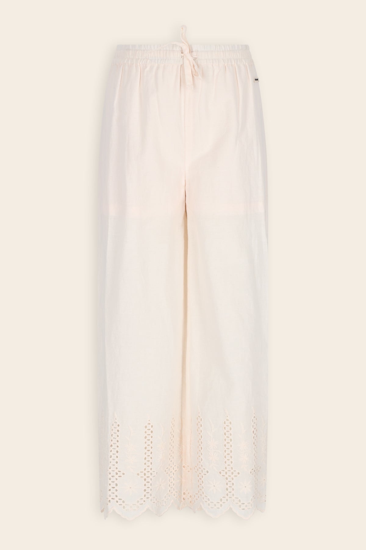 NoNo Sunet Broek met Geborduurde Pijpen Licht Roze