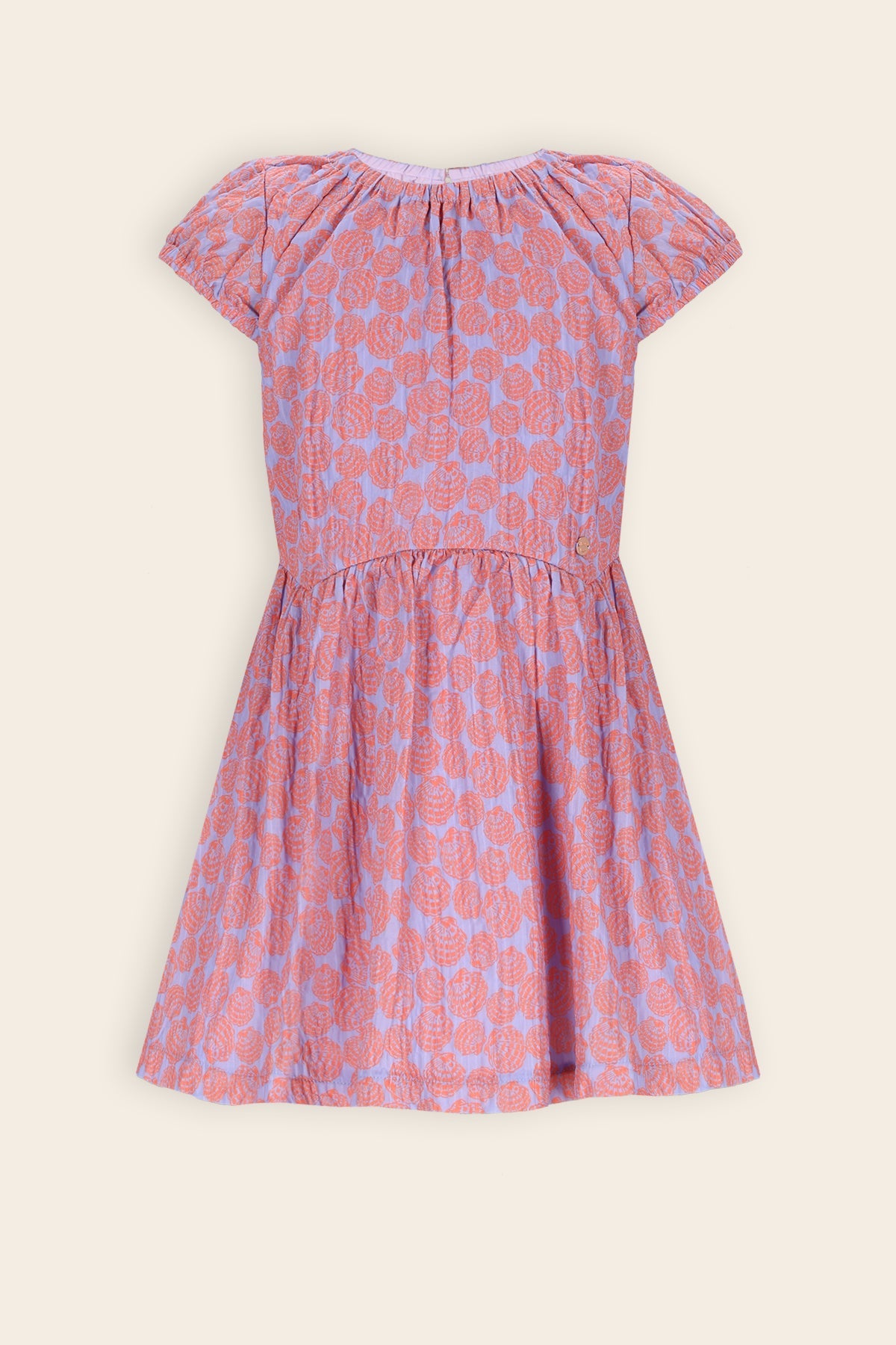 NoNo Mills Geprinte Jurk met open rug Paars