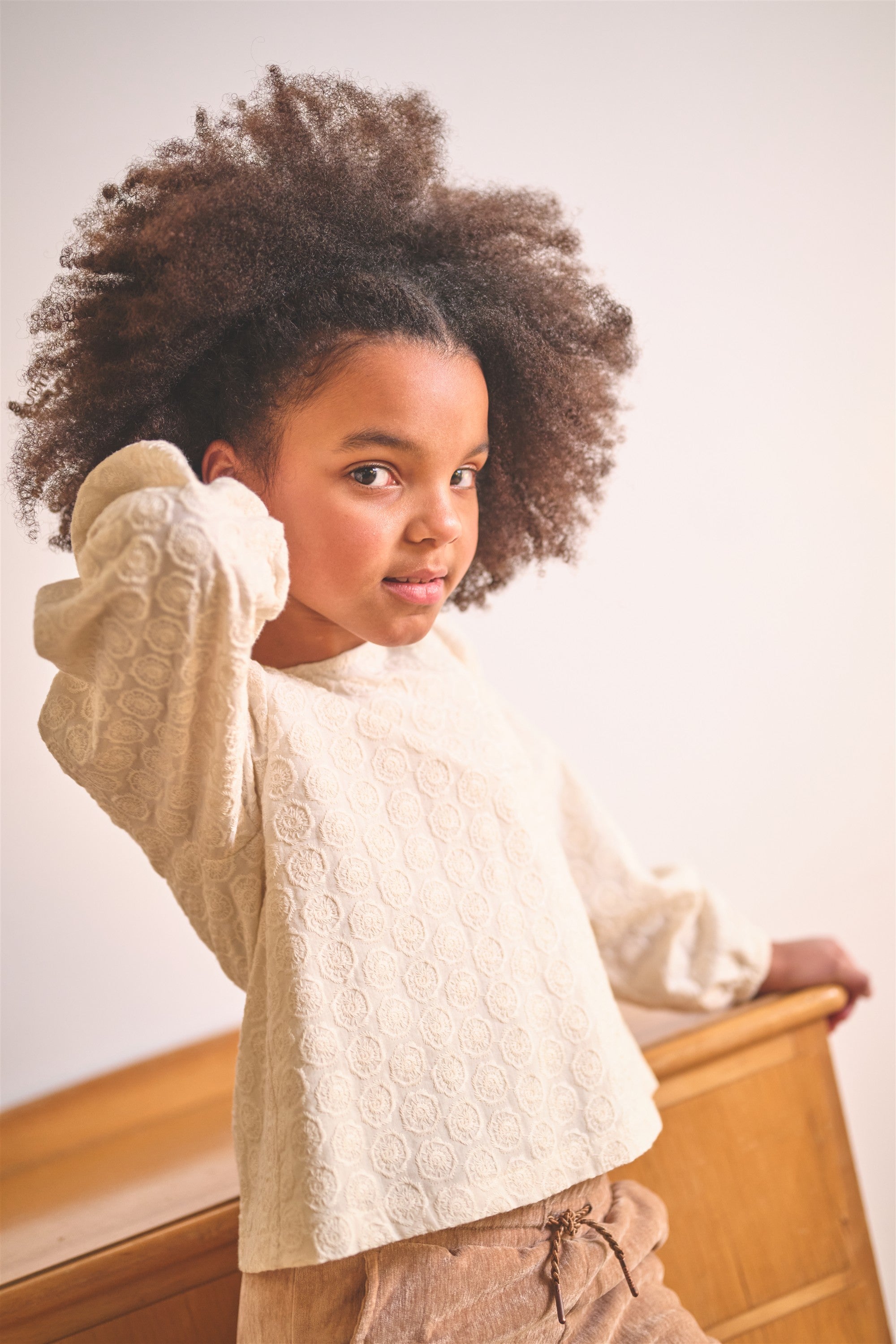 NoNo Tinne Geborduurde Blouse Wit