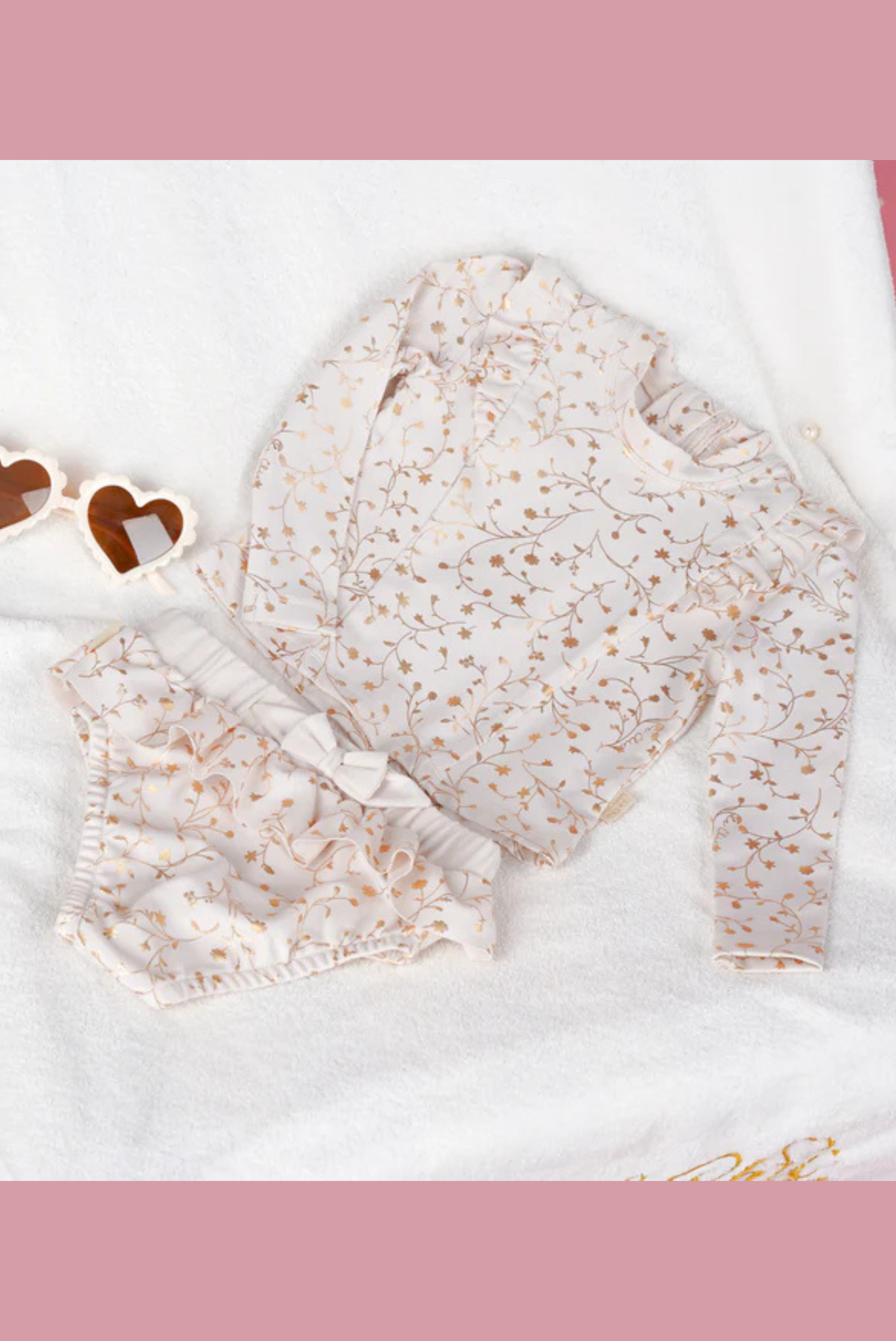 Le Chic ♥ZOÉ♥ 2-teiliges Badeset & Sonnenbrille *Pearled Ivory*