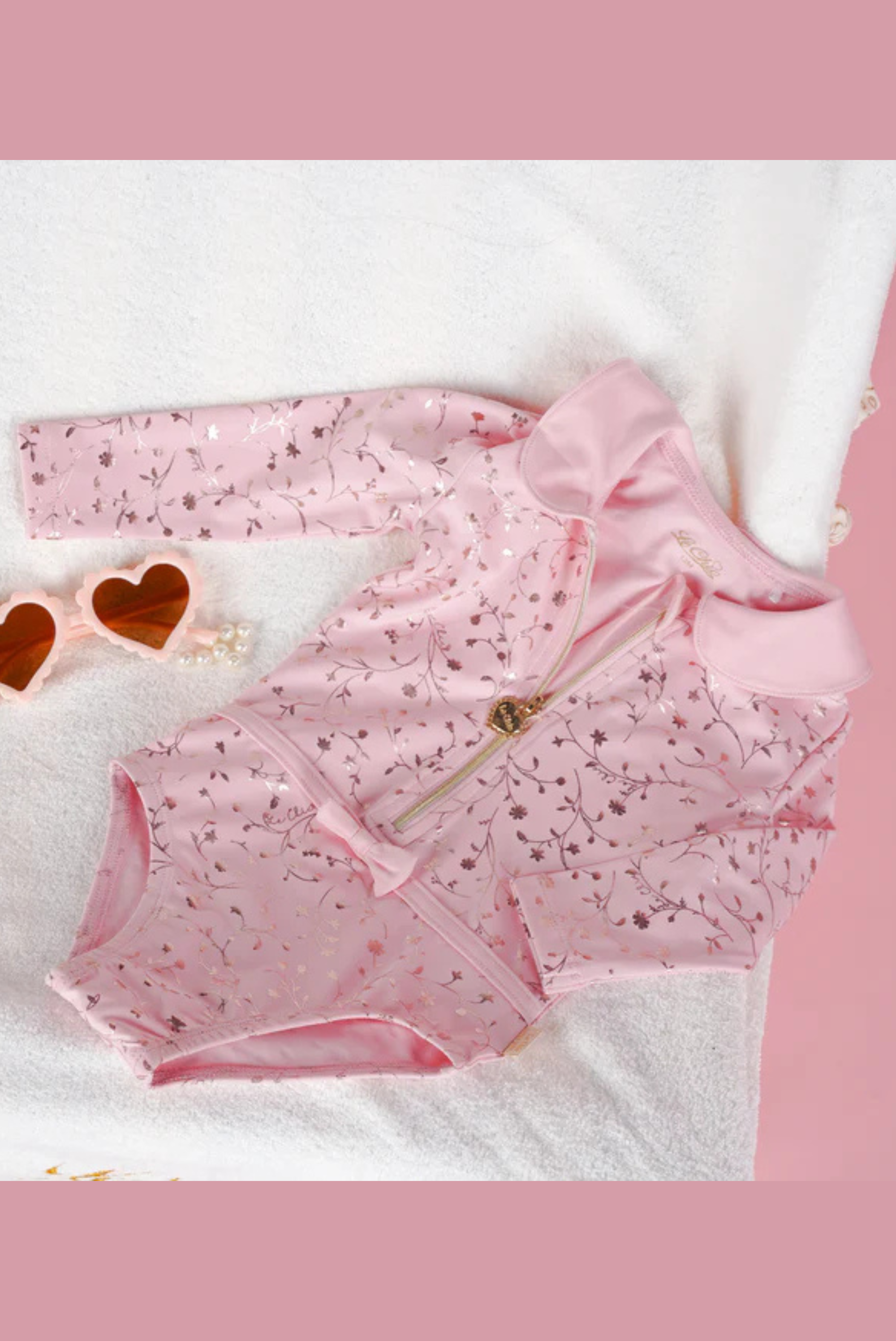 Le Chic ♥ZIARA♥ Badeanzug & Sonnenbrille *Cotton Candy*