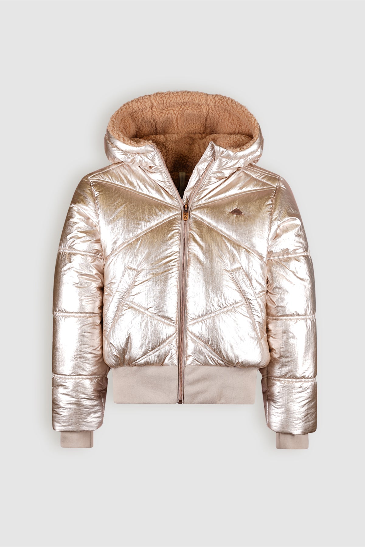 NoBell' Boy Bomber Jas met Capuchon Light Gold