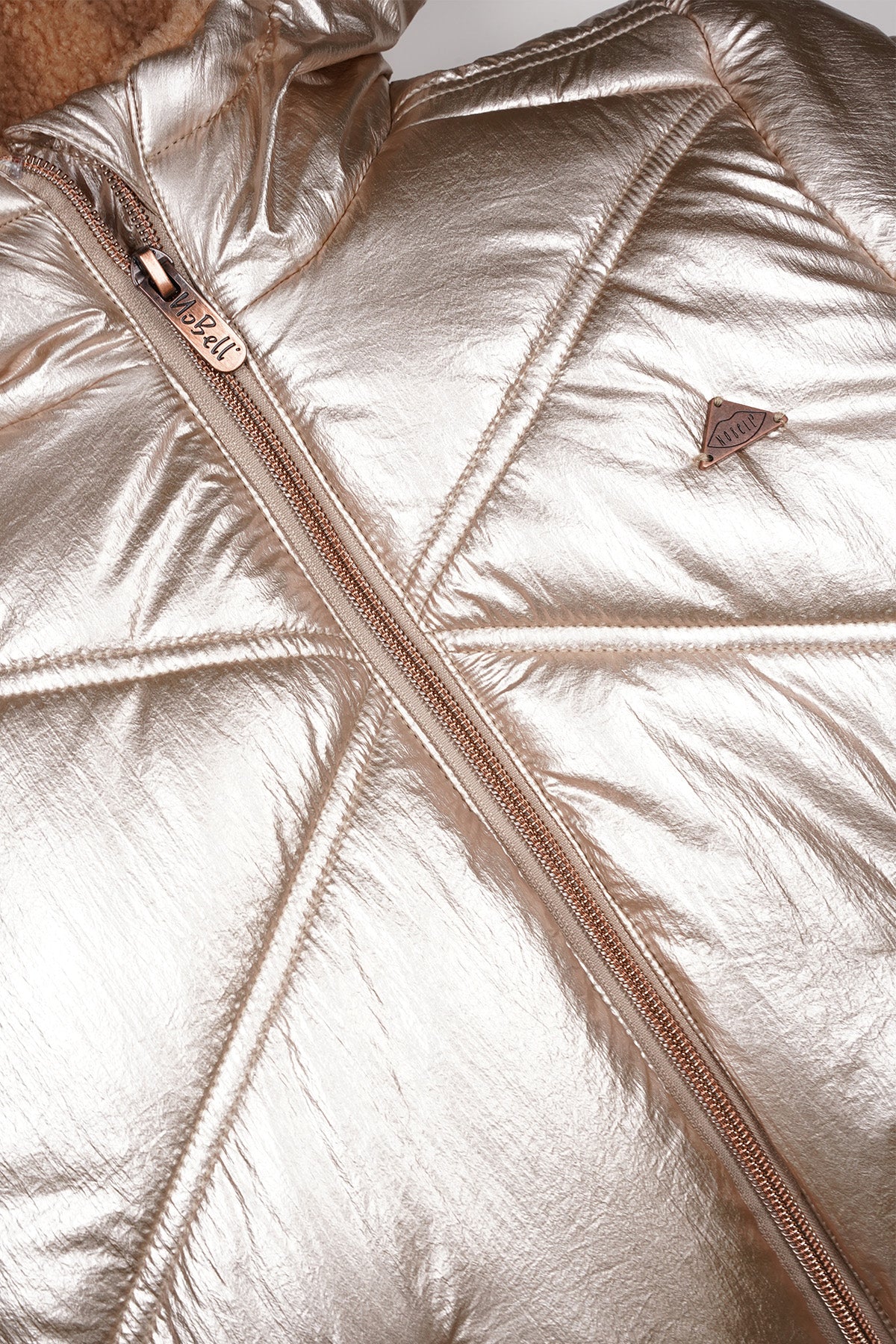 NoBell' Boy Bomber Jas met Capuchon Light Gold