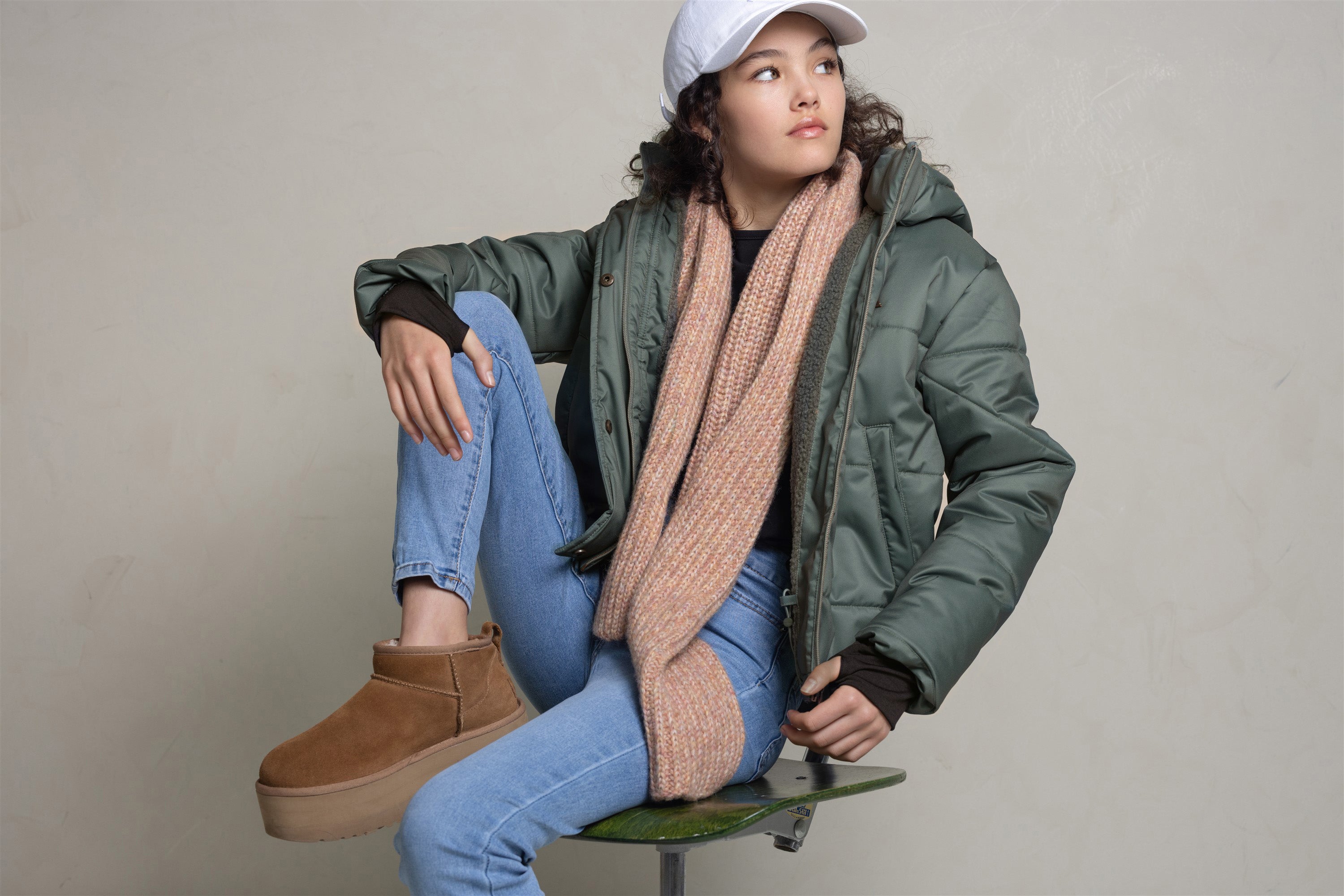 NoBell' Buffer Korte Jas met Capuchon Groen