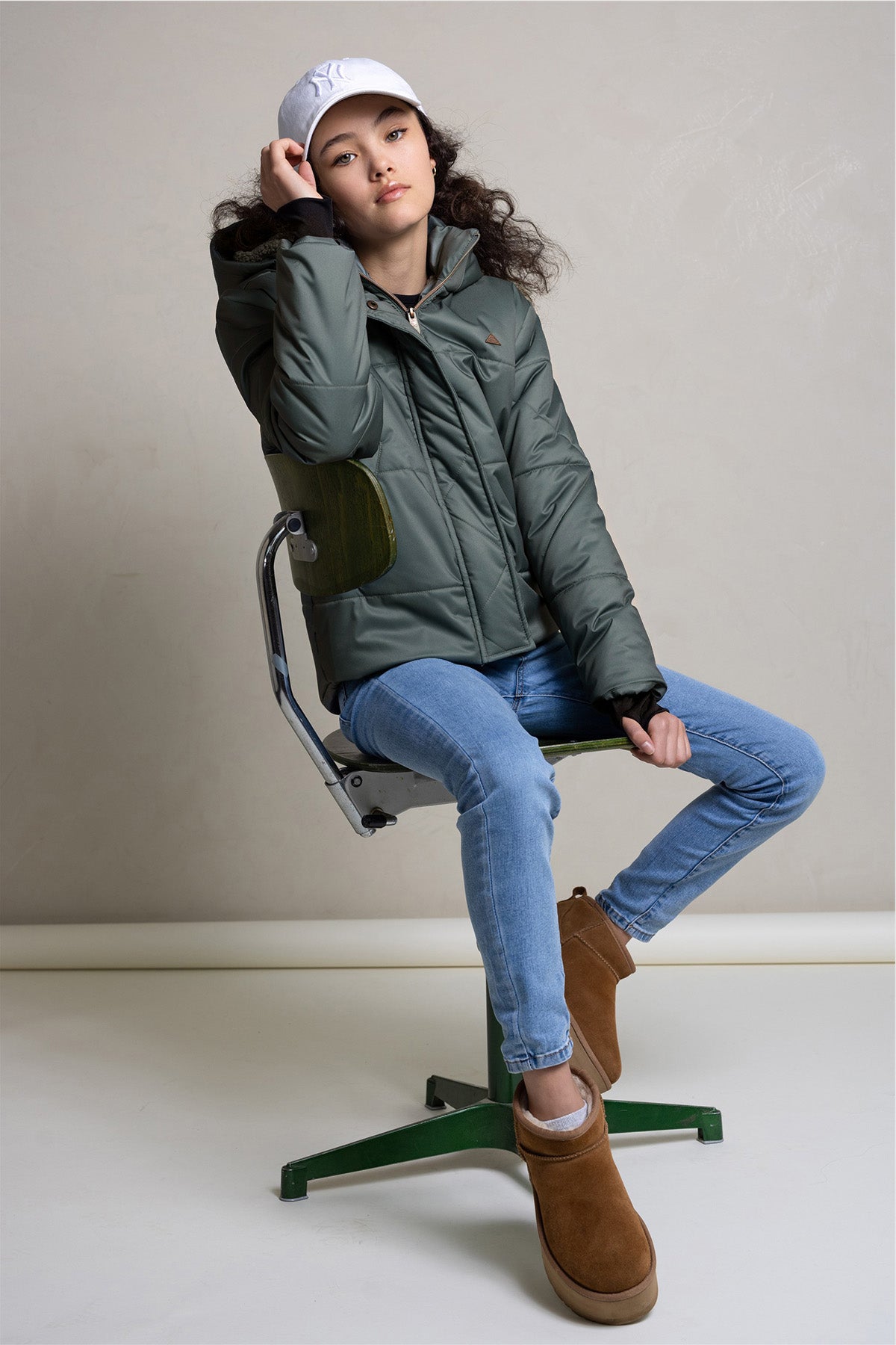 NoBell' Buffer Korte Jas met Capuchon Groen