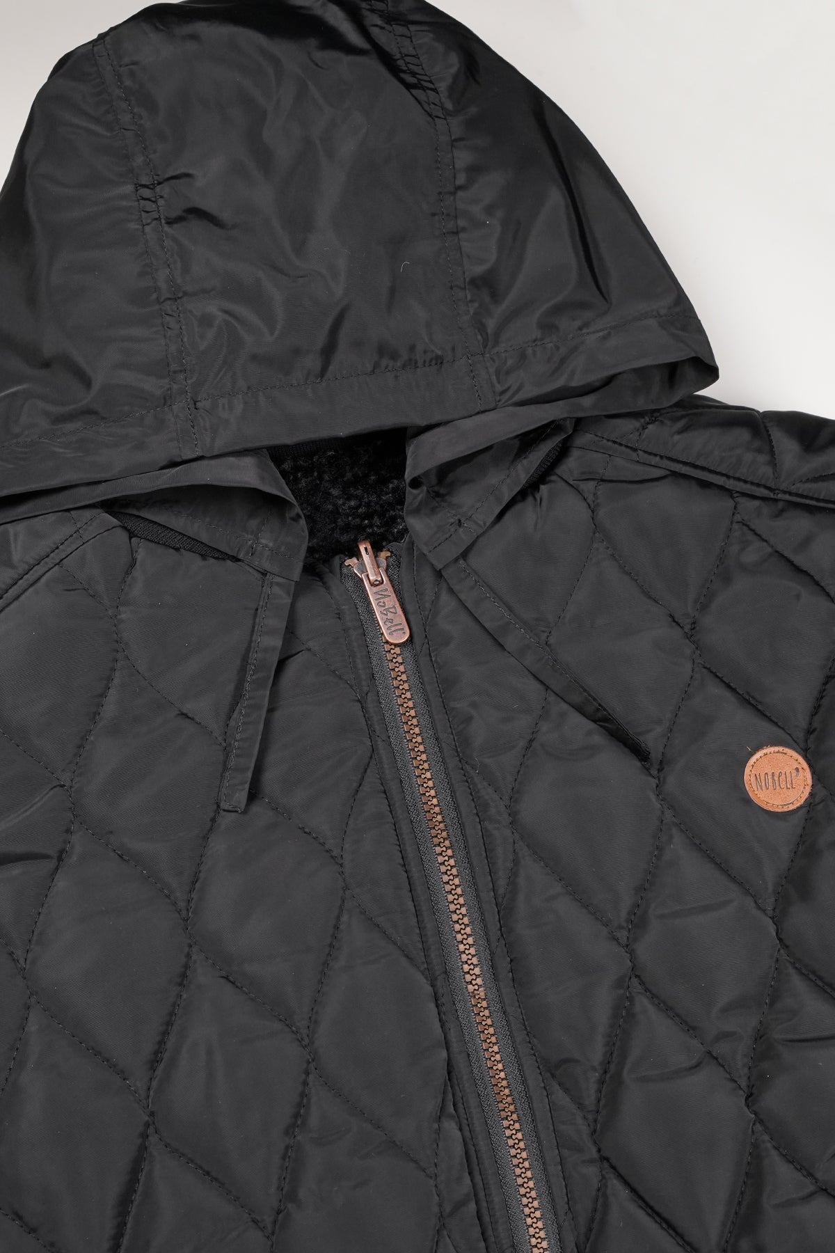 NoBell' Bombi Reversible Jas met Verborgen Capuchon Zwart