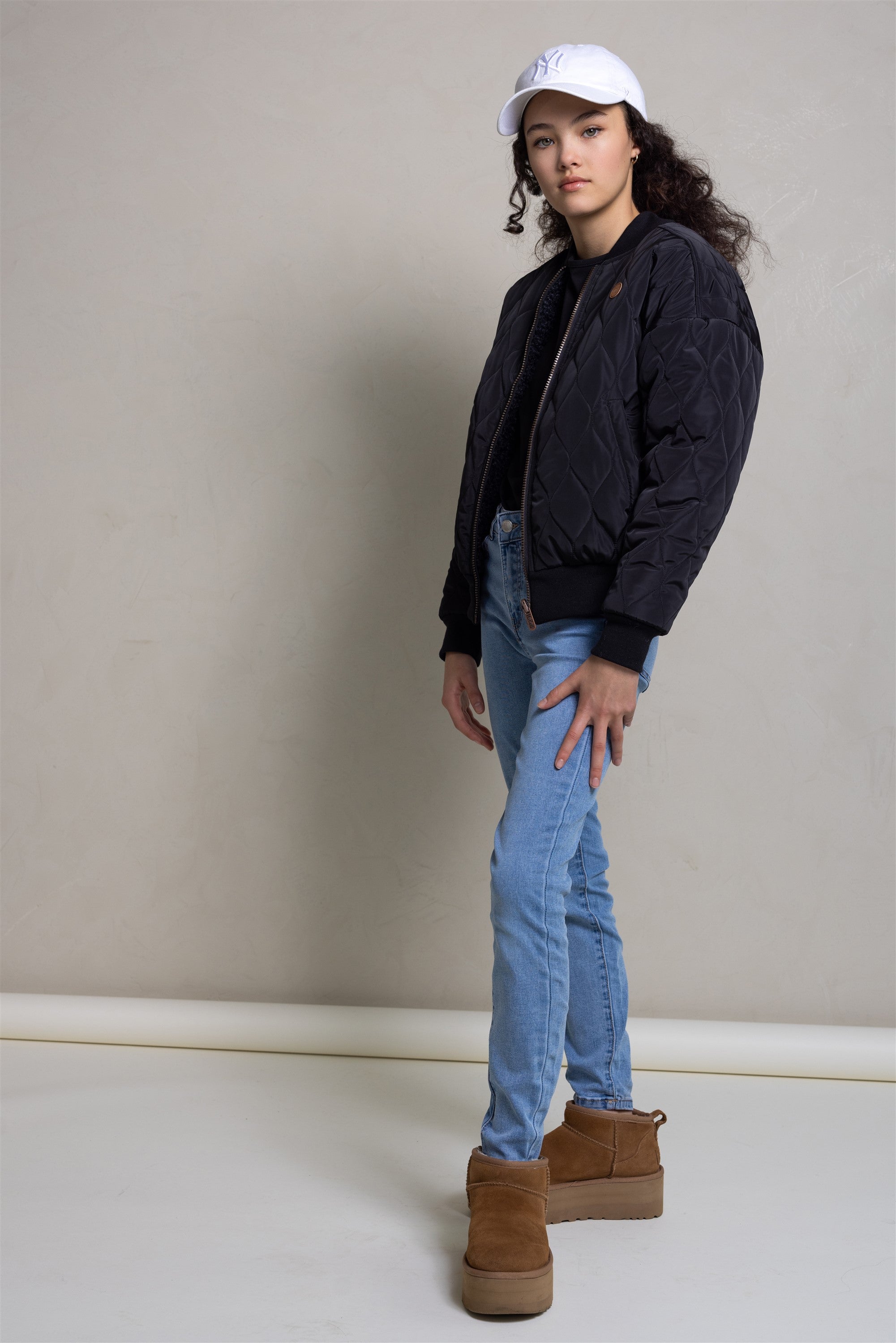 NoBell' Bombi Reversible Jas met Verborgen Capuchon Zwart