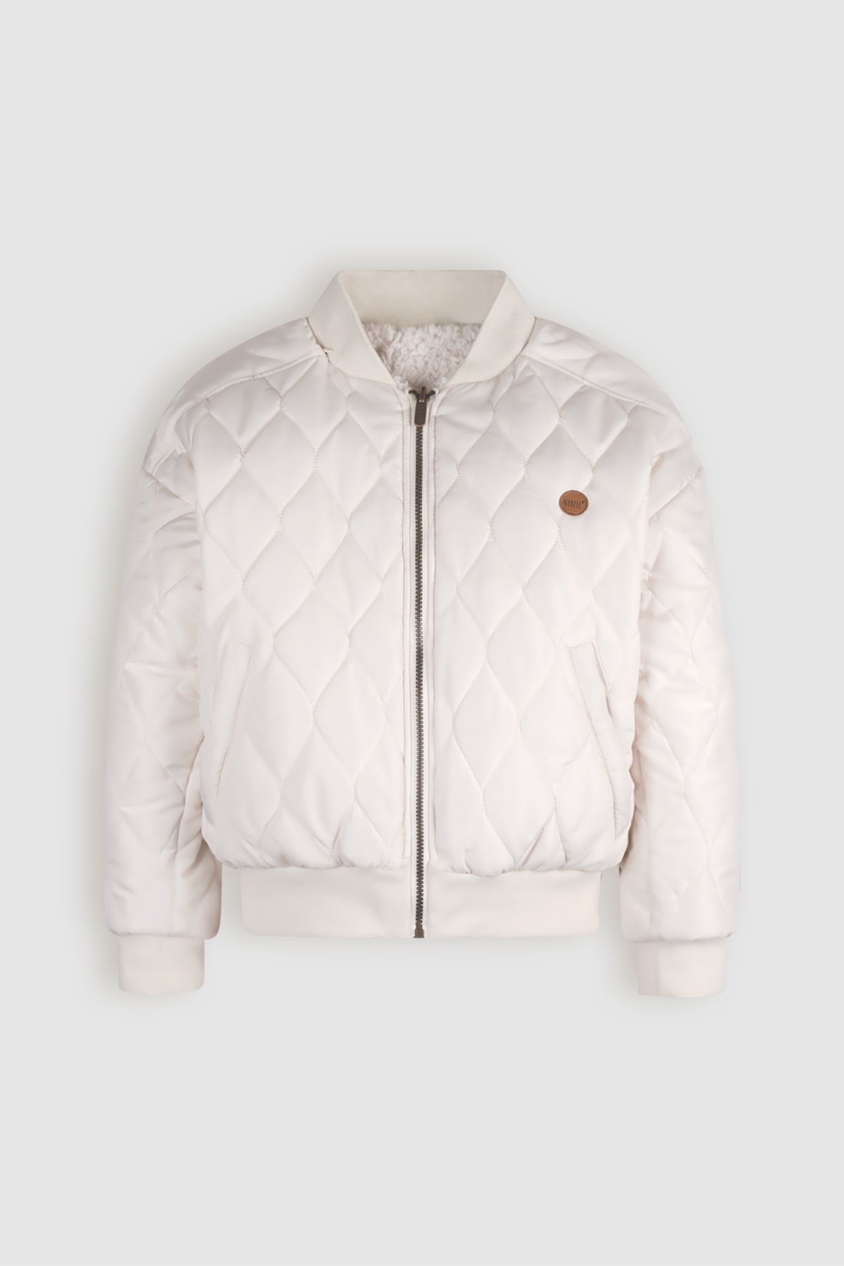 NoBell' Bombi Reversible Jas met Verborgen Capuchon Ivoor