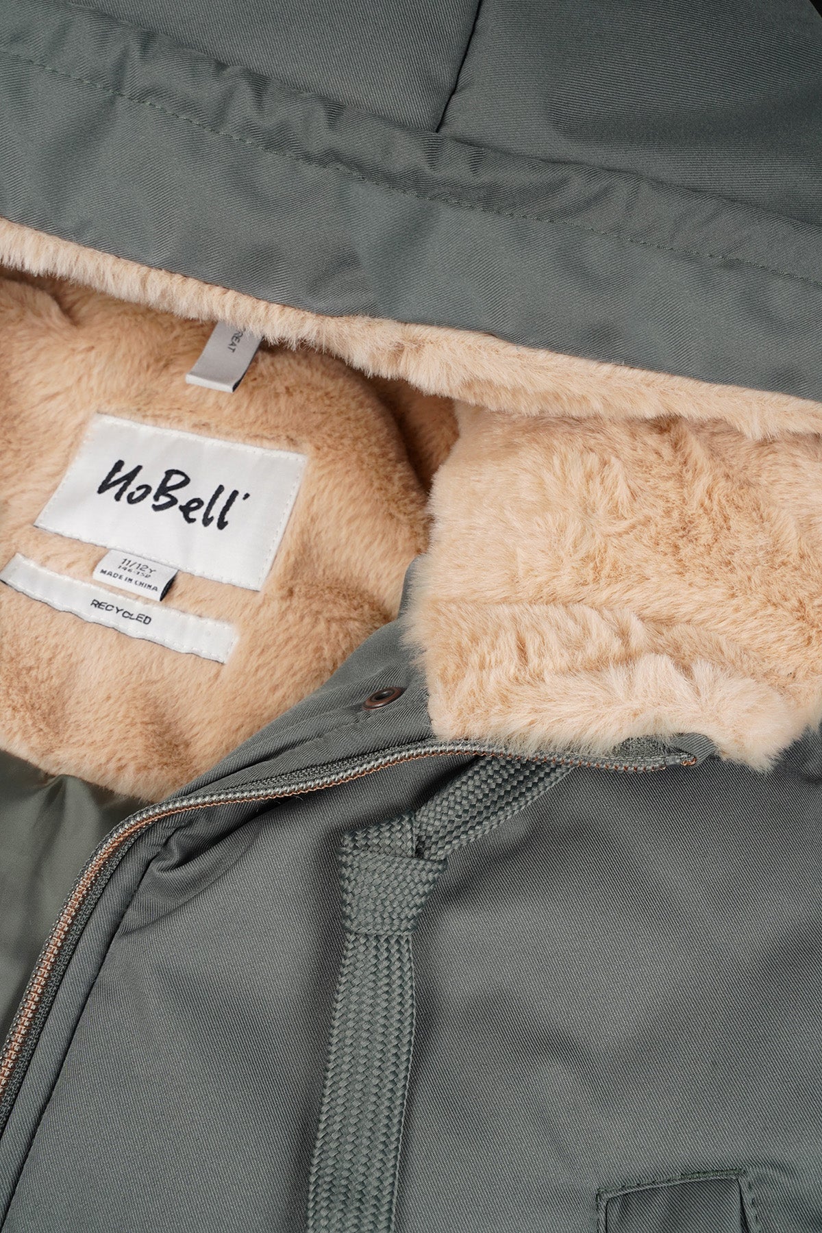 NoBell' Belvine Lange Jas met Capuchon Groen