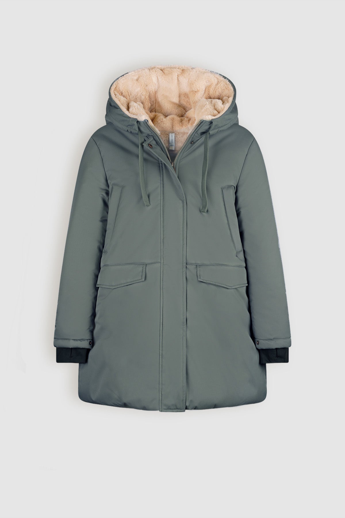 NoBell' Belvine Lange Jas met Capuchon Groen