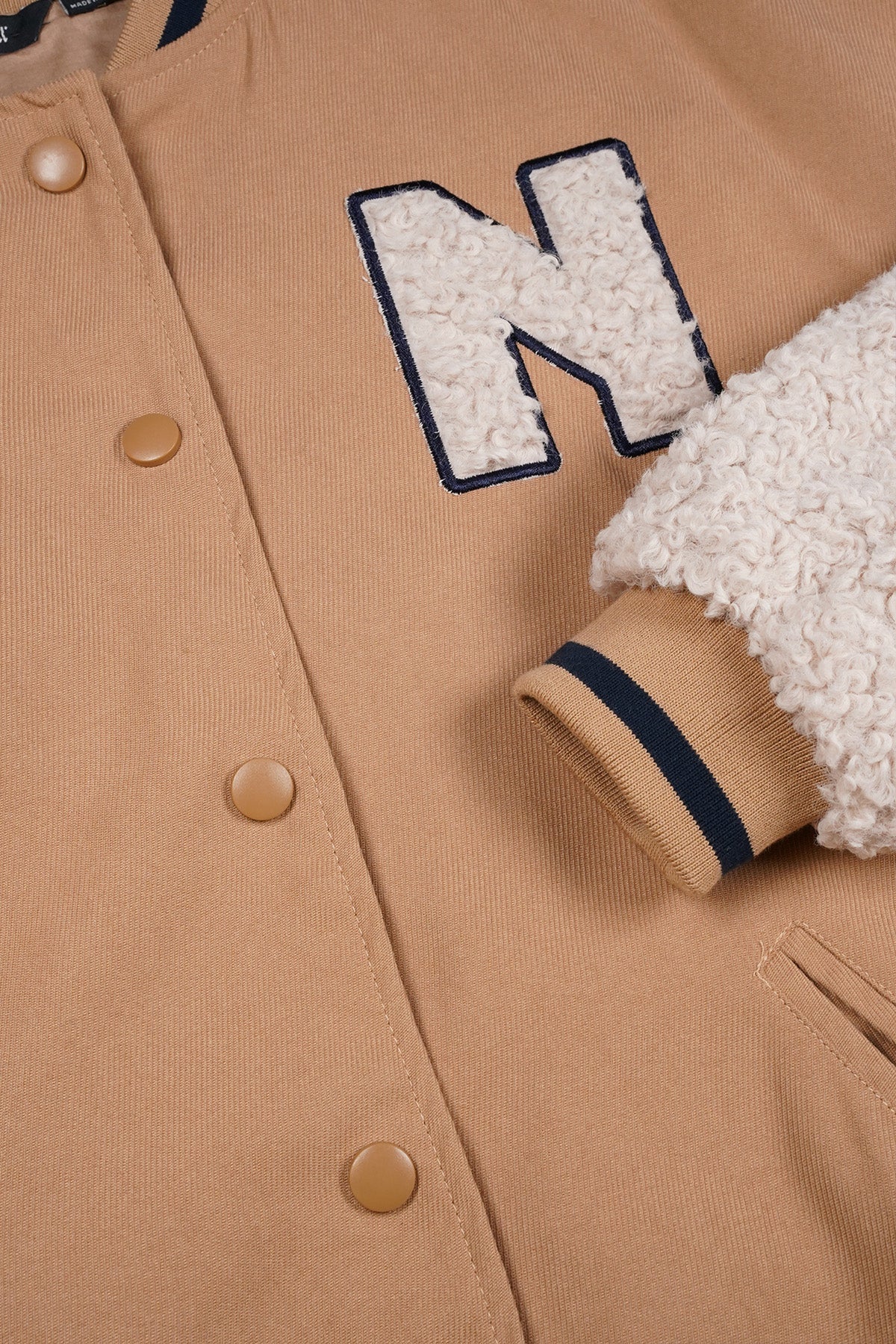 NoBell' Darsy Oversized Varsity Jas Zand