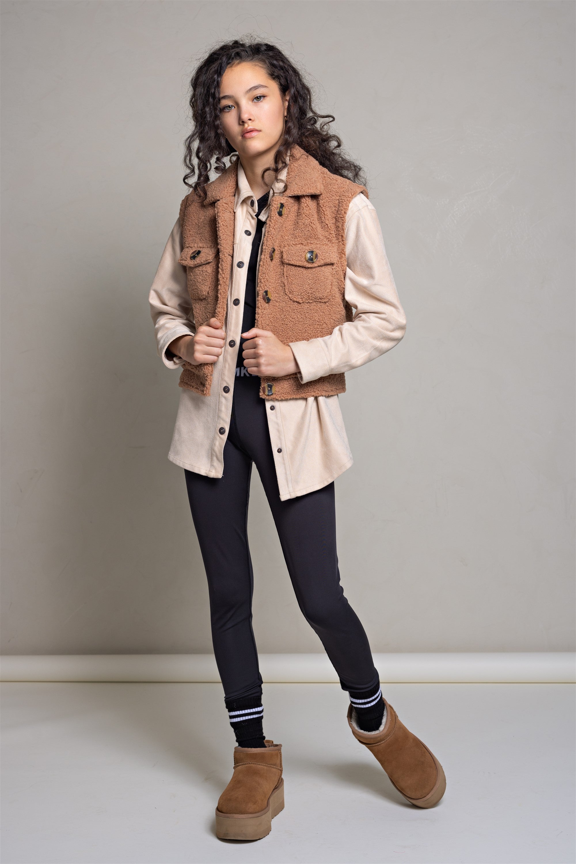 NoBell' Beddy Teddy Gilet Zand