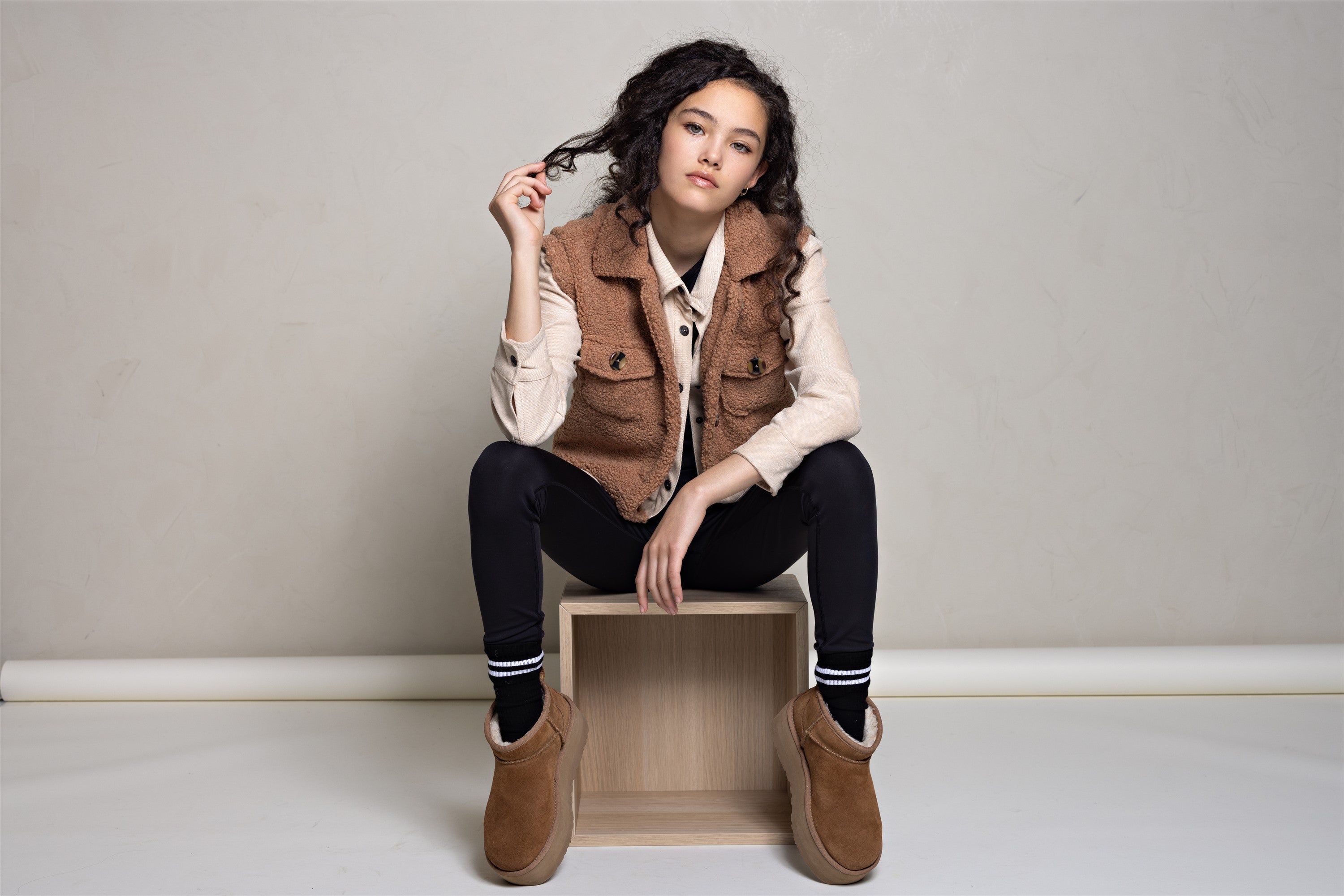 NoBell' Beddy Teddy Gilet Zand