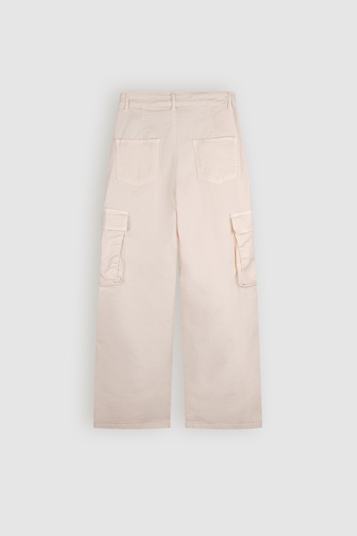 Susy Garment Dyed Twill Cargo Broek Ivoor