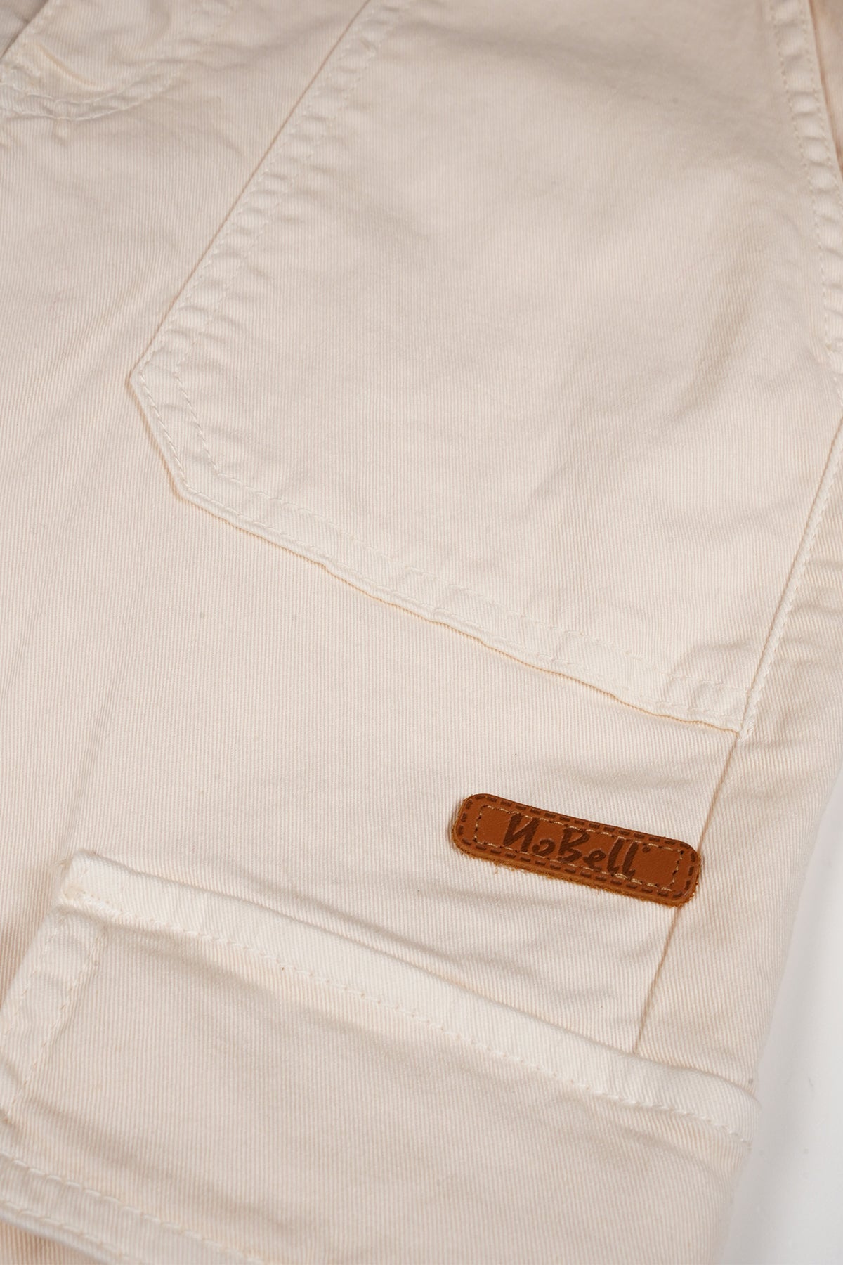 NoBell' Susy Garment Dyed Twill Cargo Broek Ivoor
