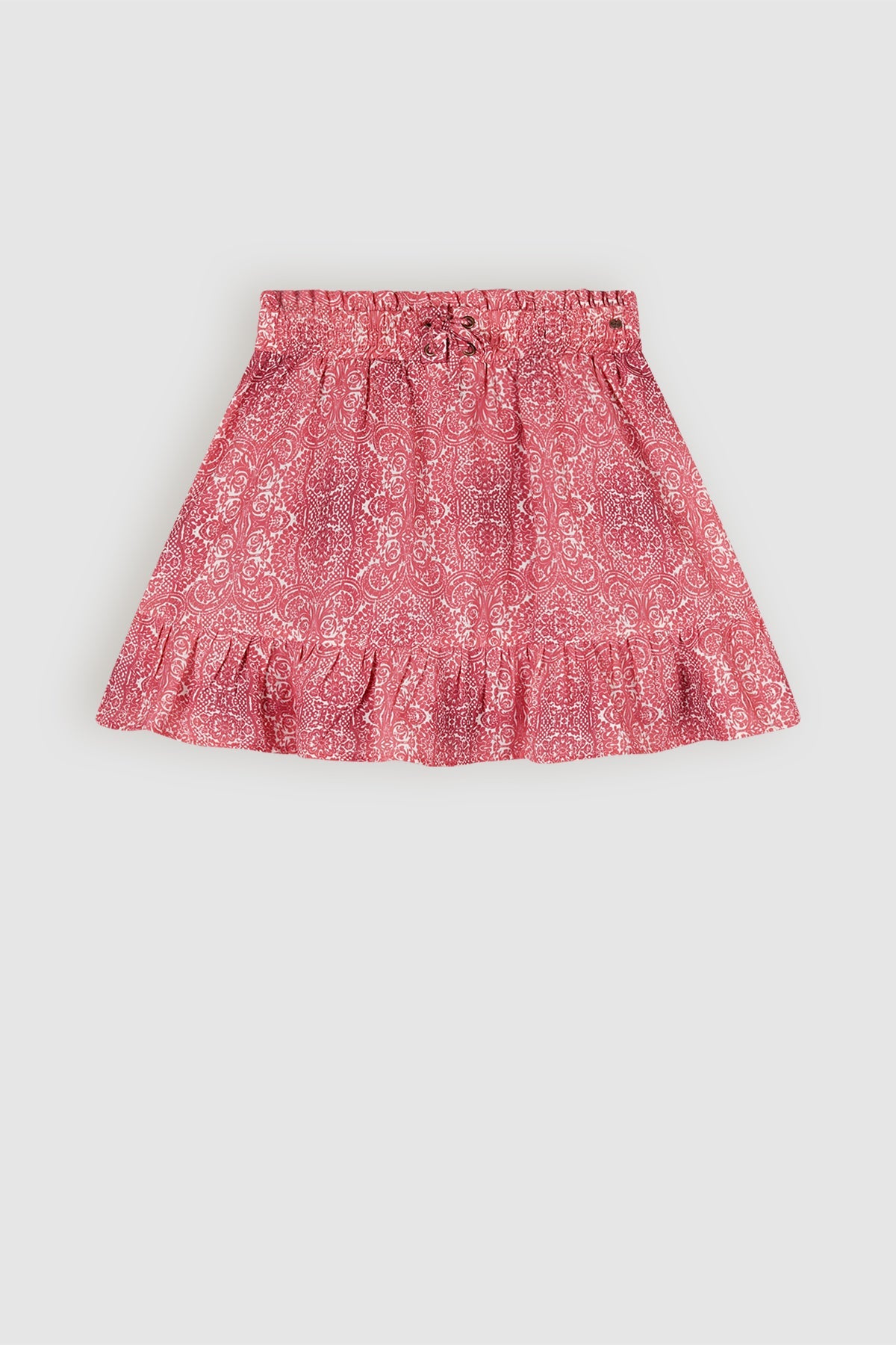 NoBell' Ninez Geprinte Rok Donkerroze