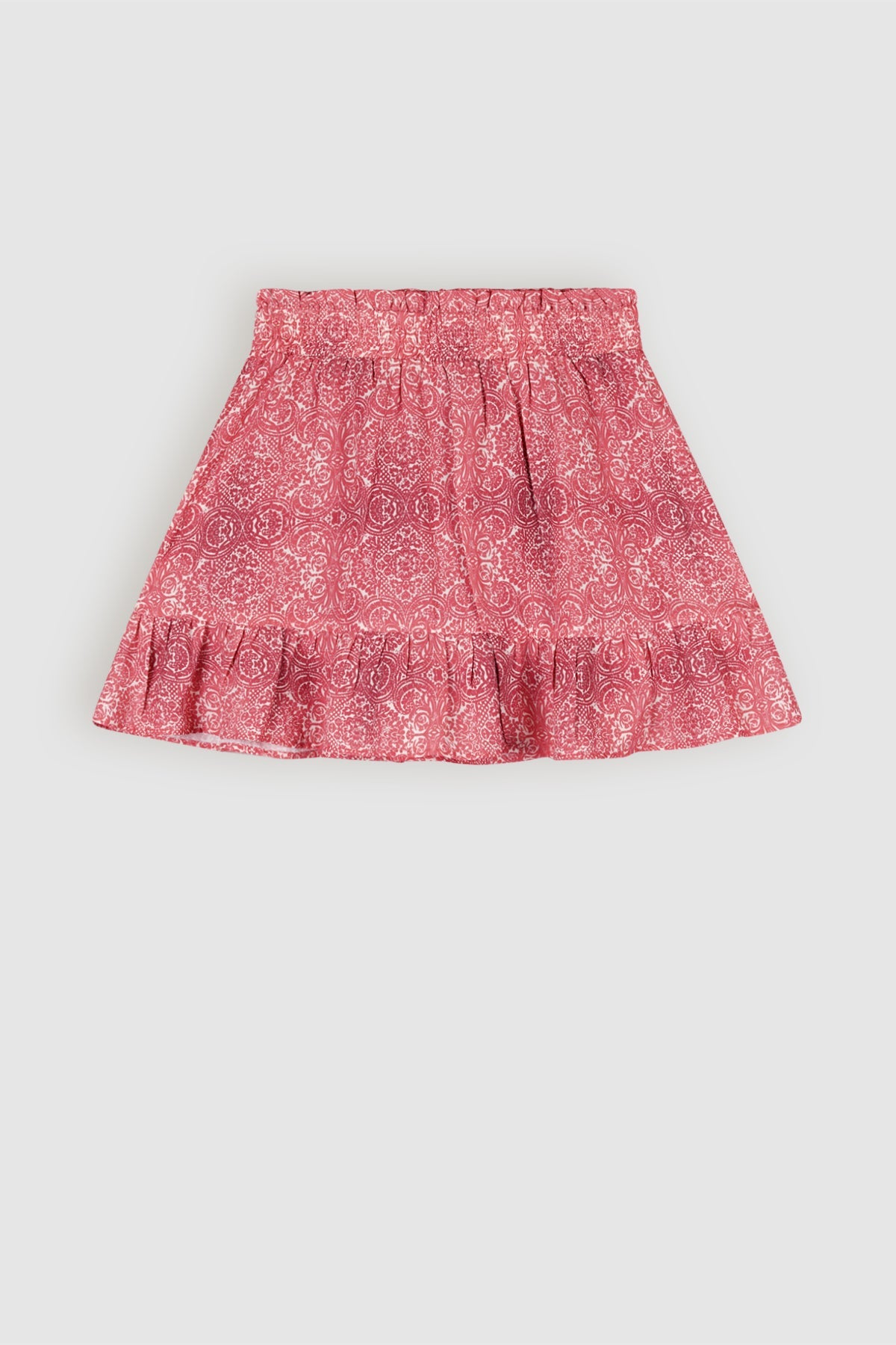 NoBell' Ninez Geprinte Rok Donkerroze